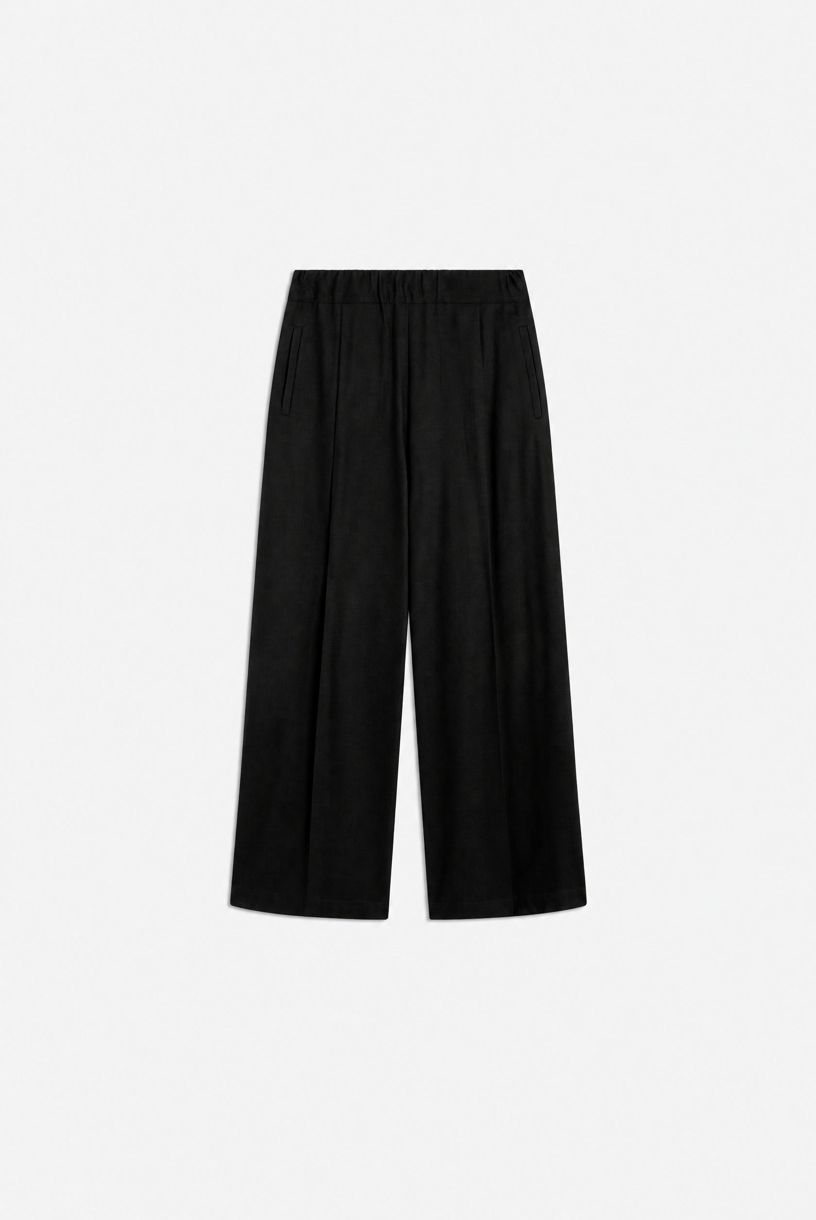Semicouture Jhonny pantalone palazzo flanella nero