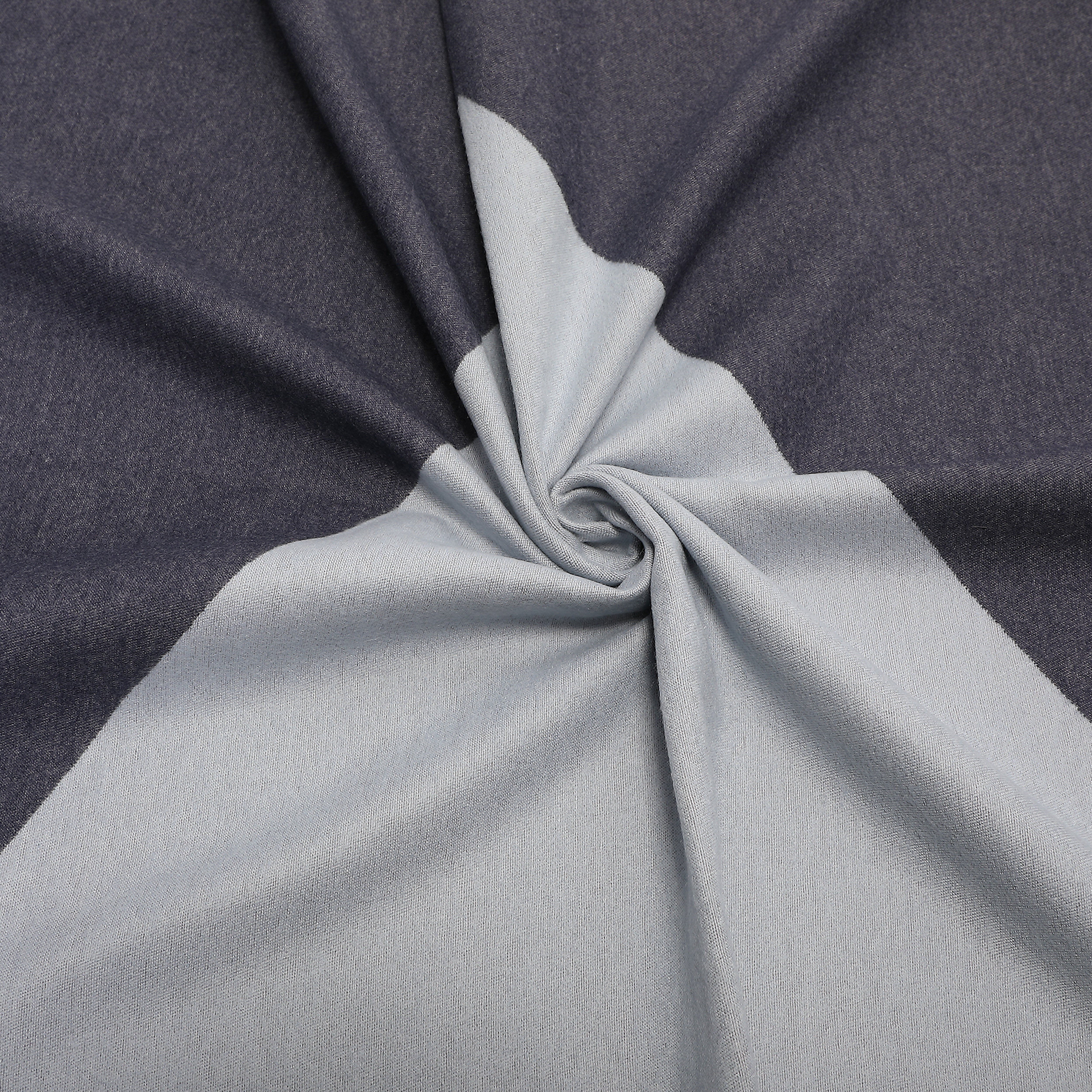 Mimi Mua Sciarpa Bicolor Triangoli Blu Celeste