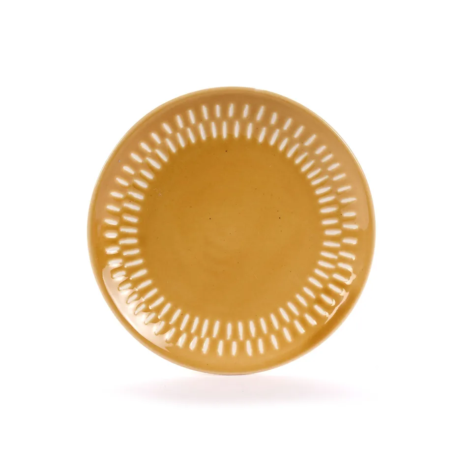 On Earth Caramel piattino ceramica giallo 19 cm