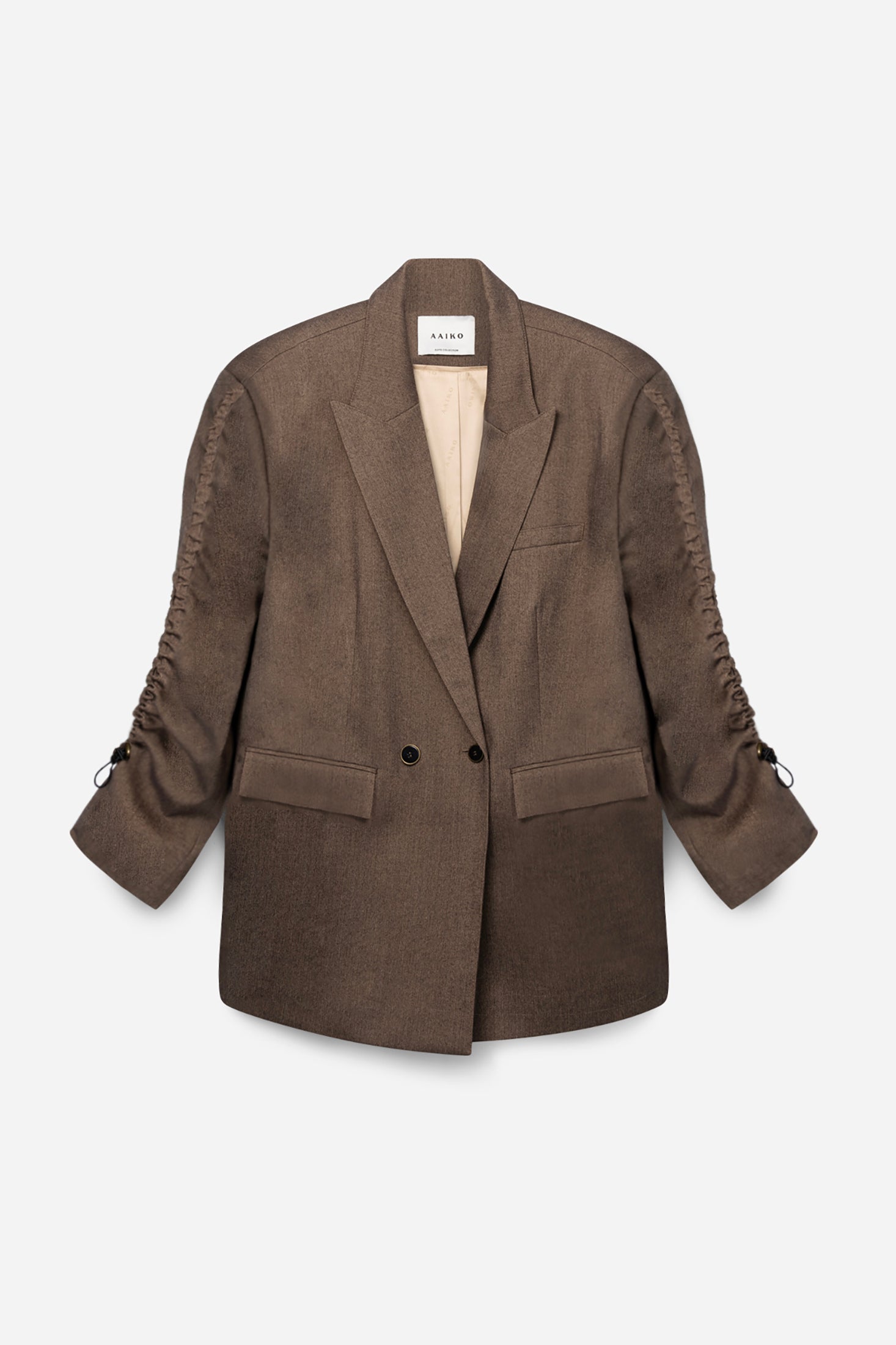 Aaiko Kendal blazer tweed marrone doppiopetto