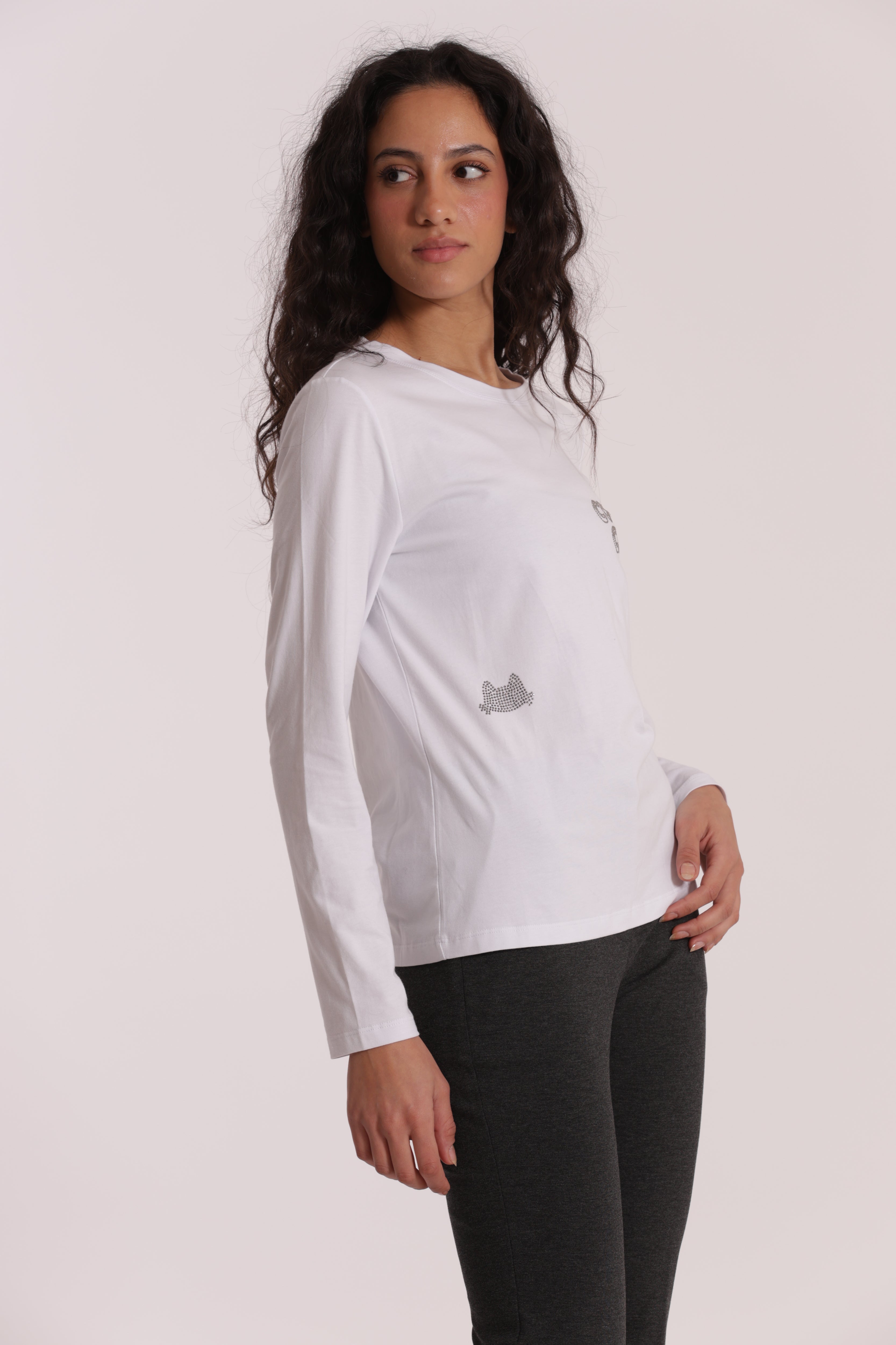 Mimi Mua T-Shirt Cool Cat Bianco