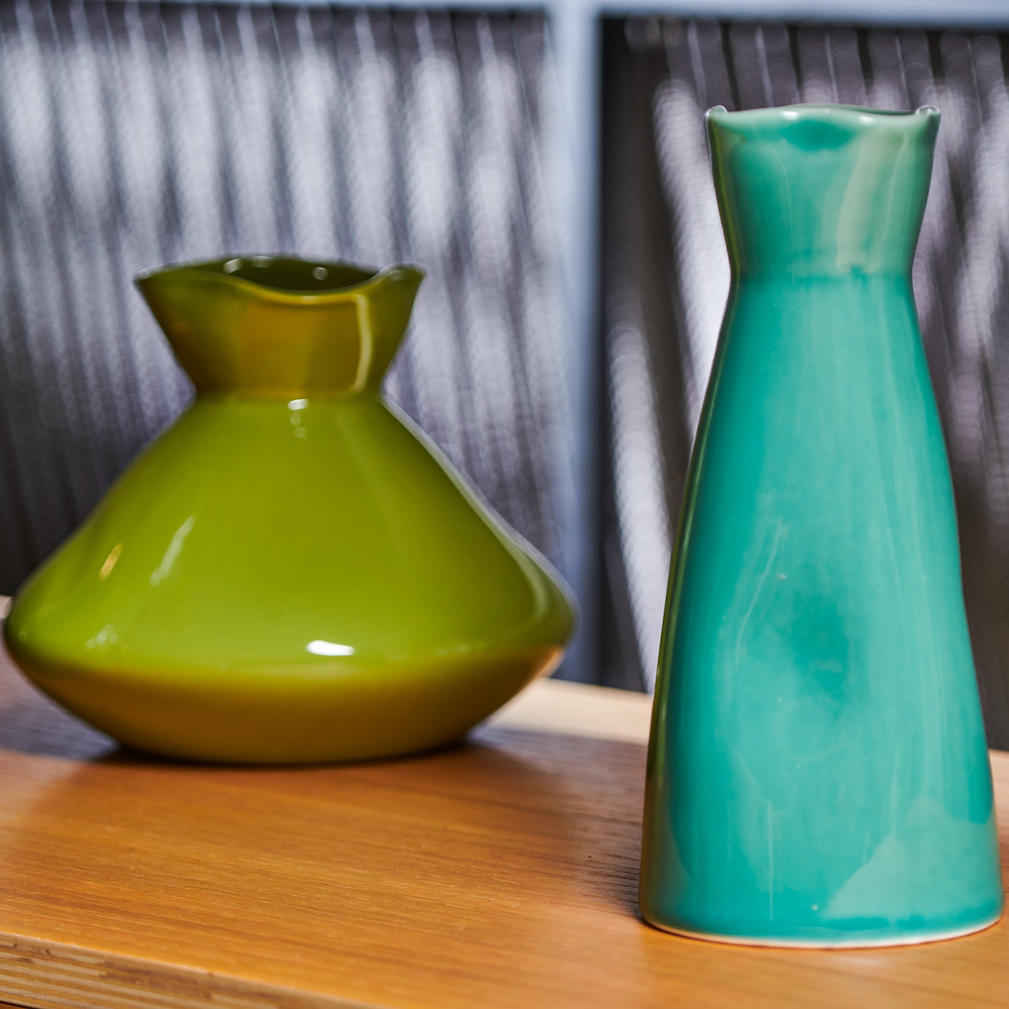 On Earth Soft vaso turchese h 20,5 cm ceramica