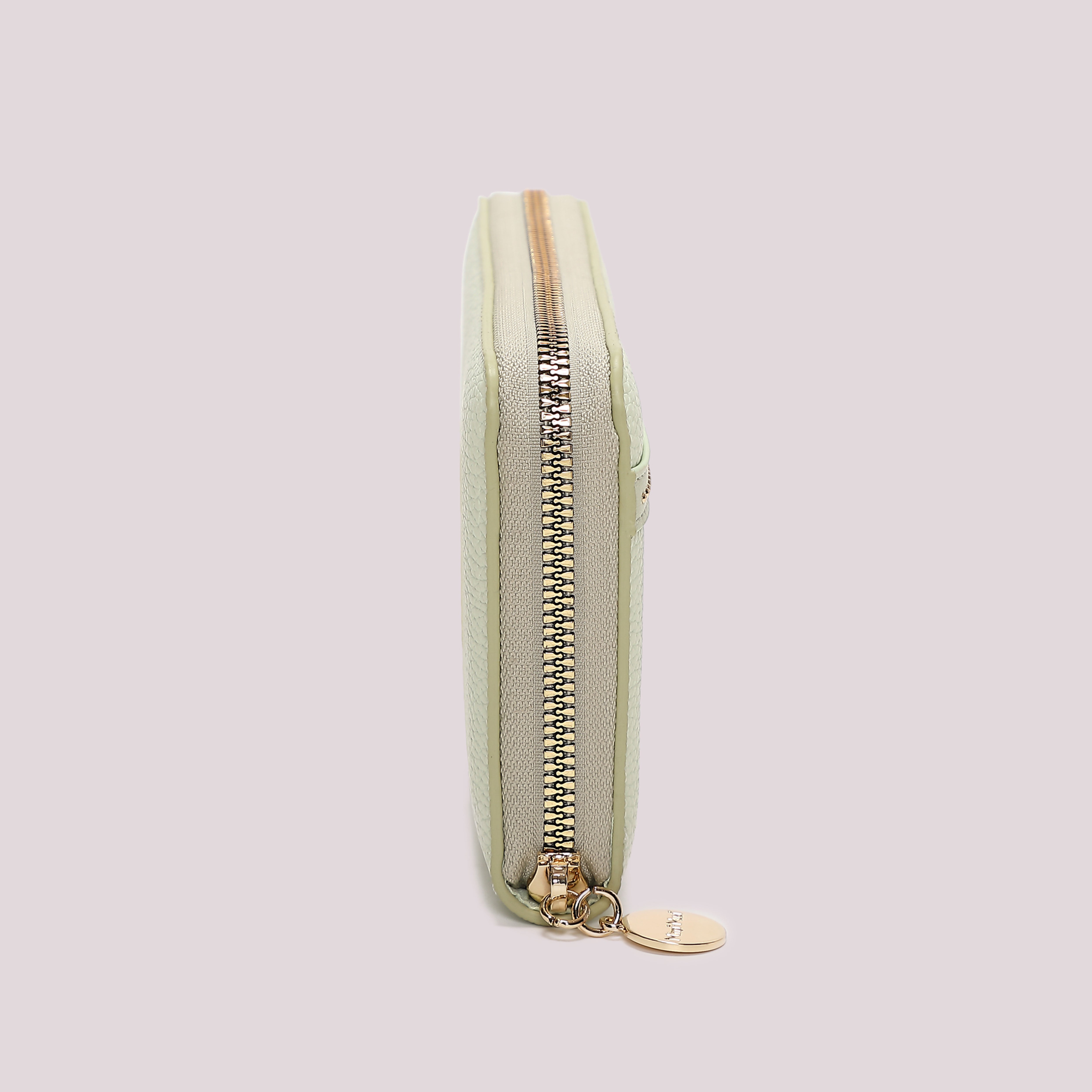 Mimi Mua Portafoglio Grande con Cinturino Zip Bianco