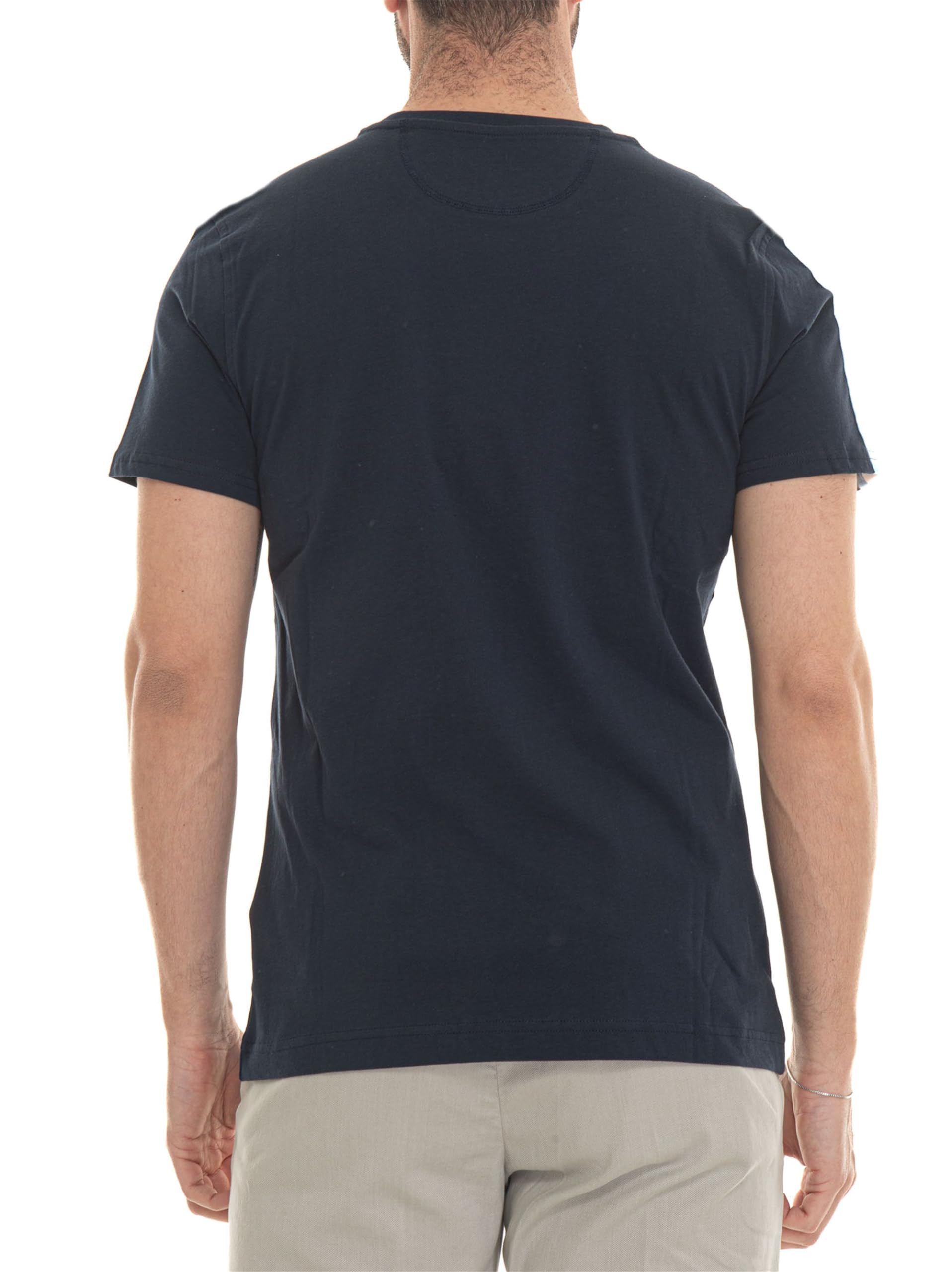 La Martina YMR307 t-shirt uomo blu navy girocollo