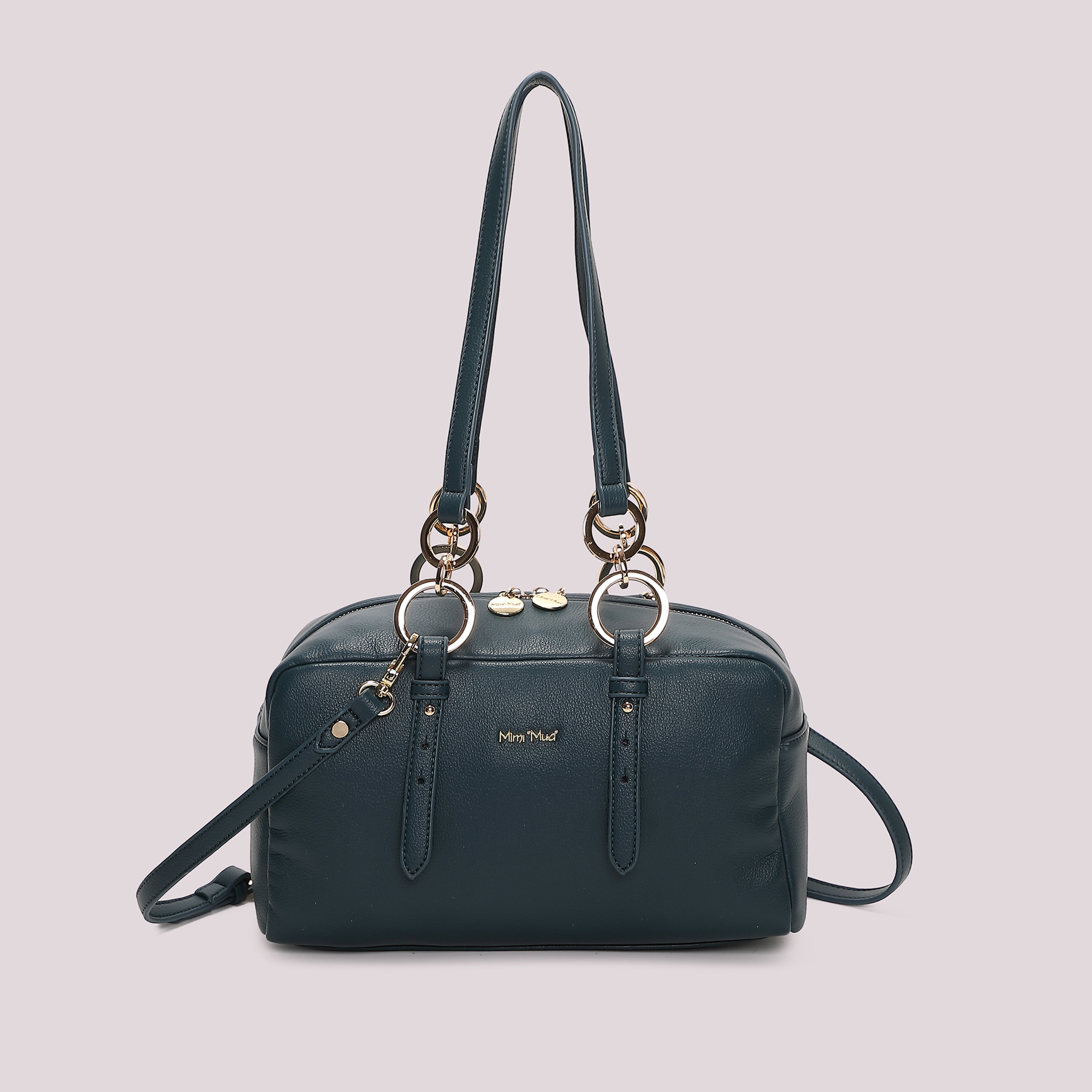 Mimi Mua Borsa Spalla Anelli borsa a spalla nero compatta