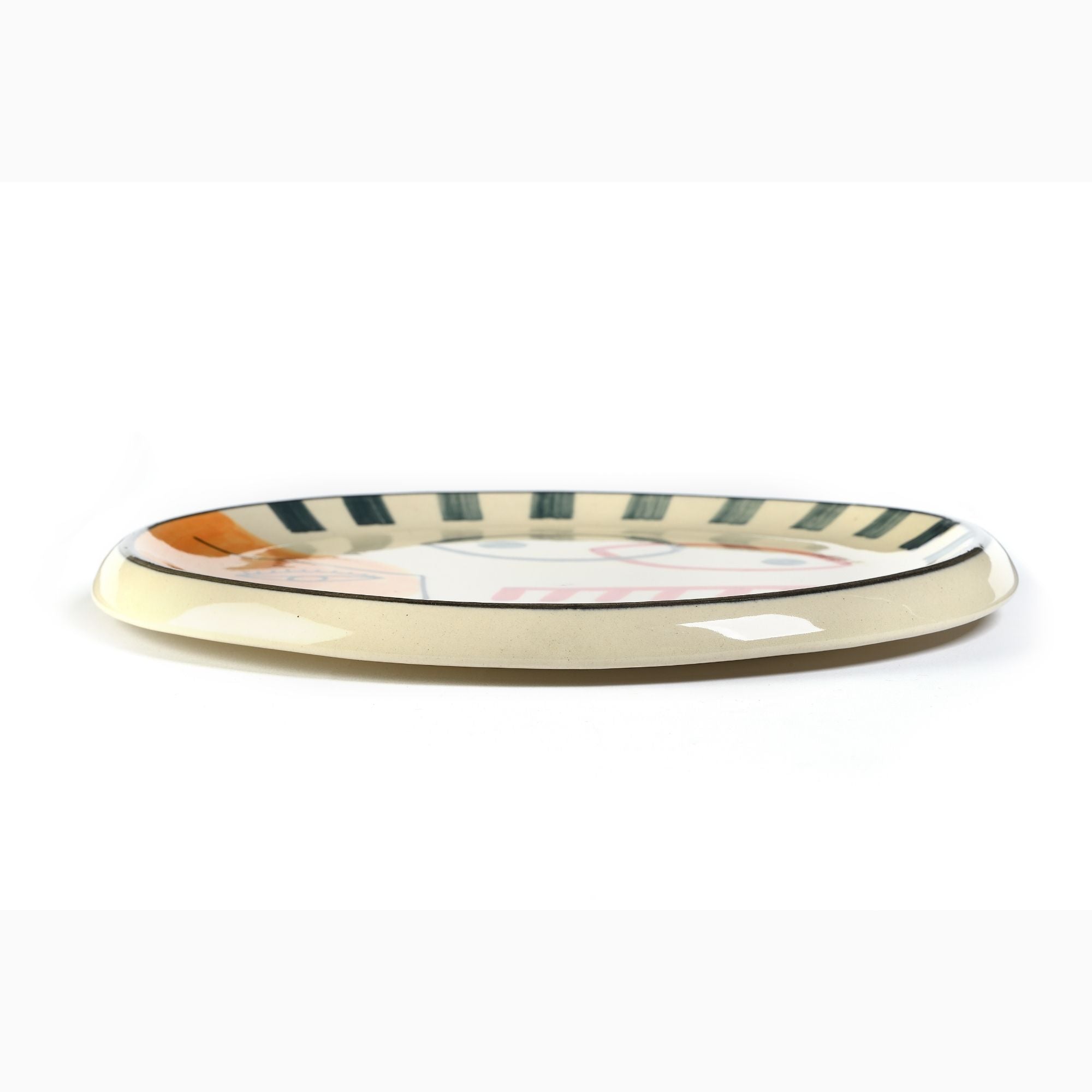 On Earth Cooperative Collection Face piatto vassoio ceramica 28 cm