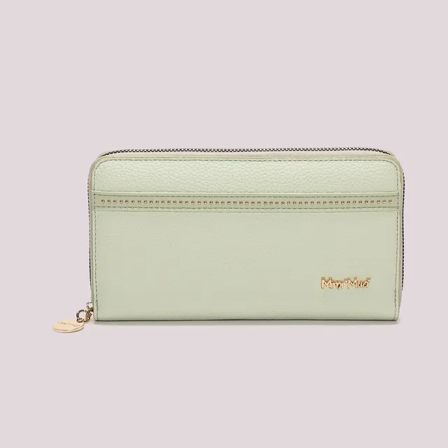 Mimi Mua Portafoglio Grande con Cinturino Zip Bianco