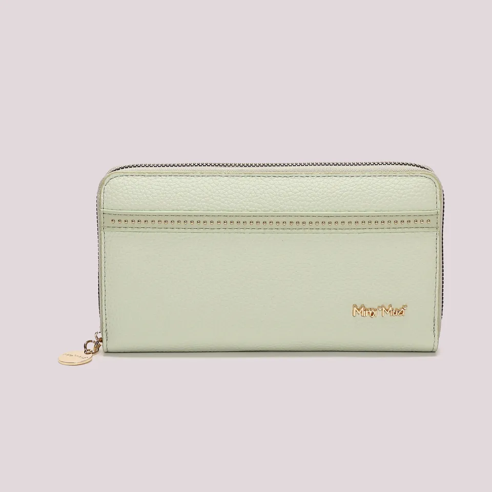 Mimi Mua Portafoglio Grande con Cinturino Zip Bianco