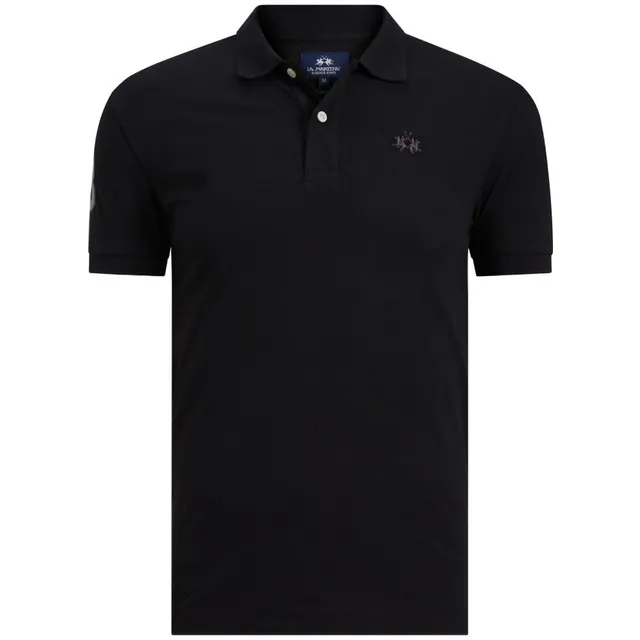 La Martina polo uomo nero L cotone stretch