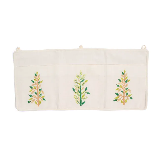 On Earth Cooperative Collection Fronde pannello cotone verde 3 tasche
