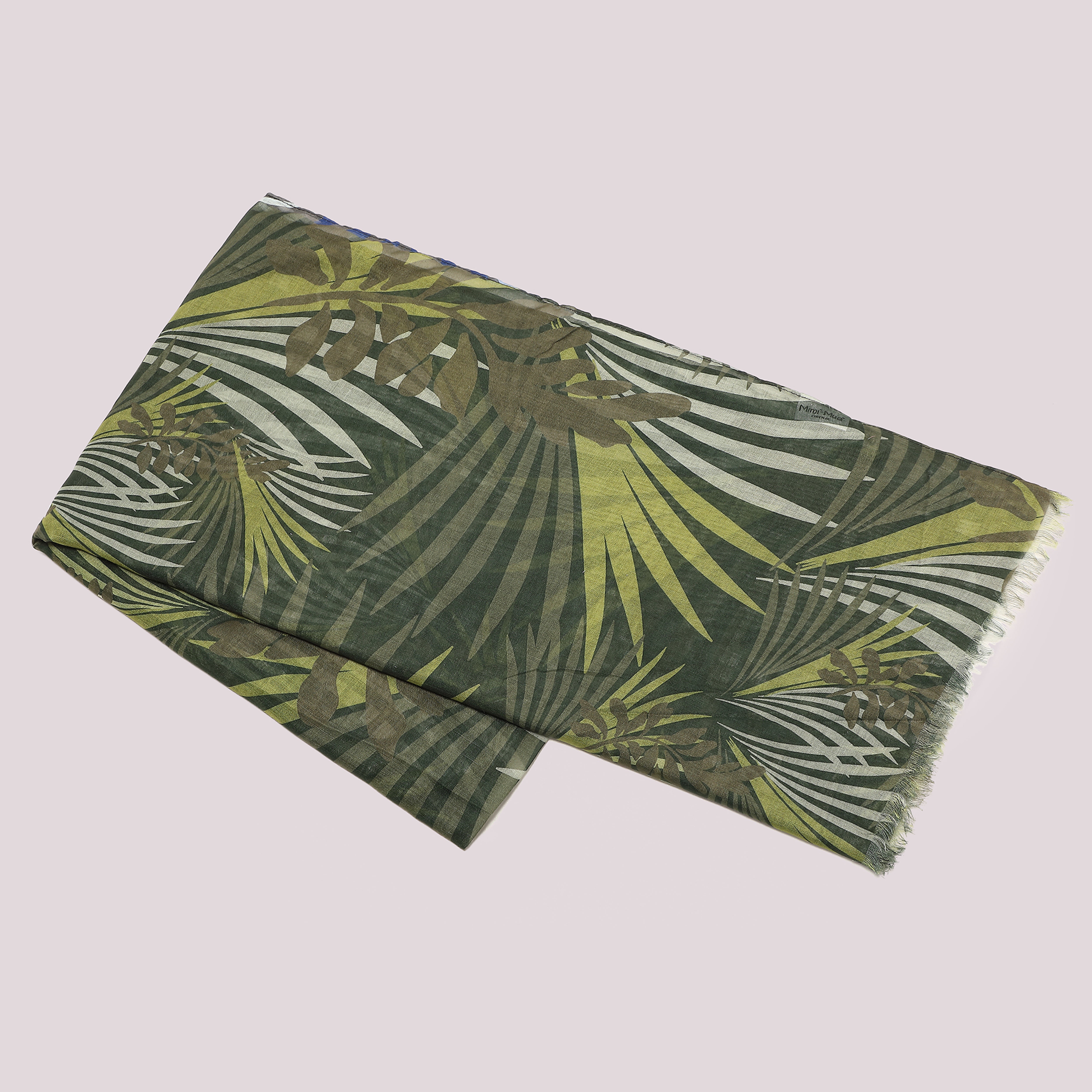 Mimi Mua Foulard Palme Foglia 180x80 Verde