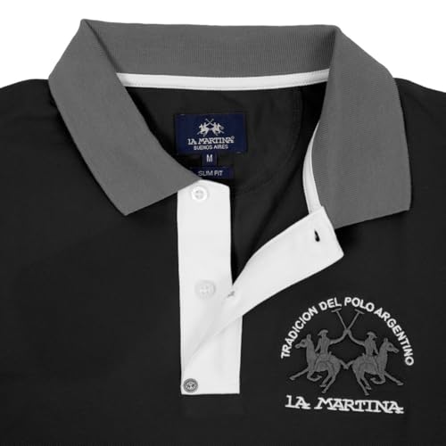 La Martina Polo uomo cotone blu XL stretch