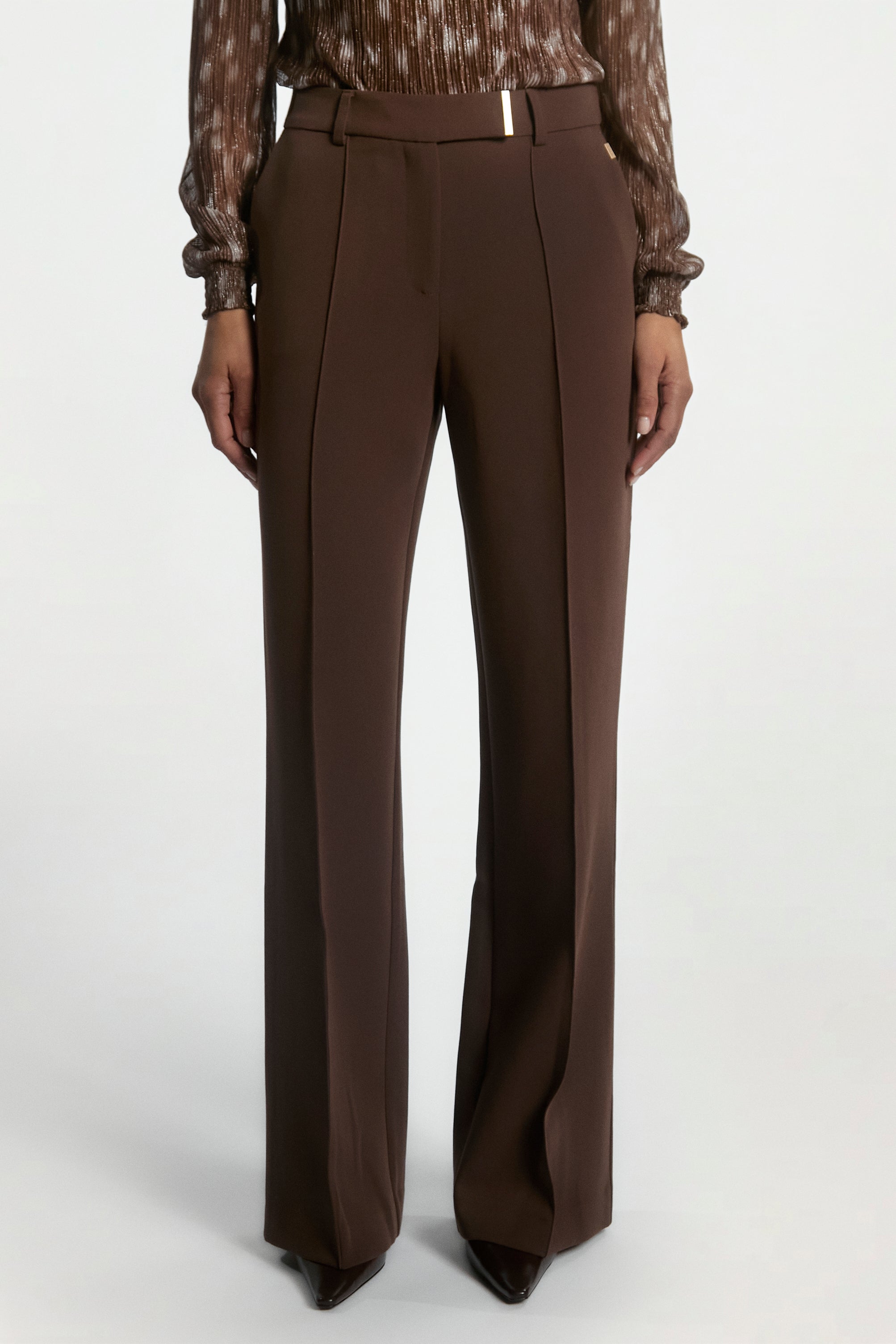 Aaiko Chantalle pantaloni fudge palazzo eleganti
