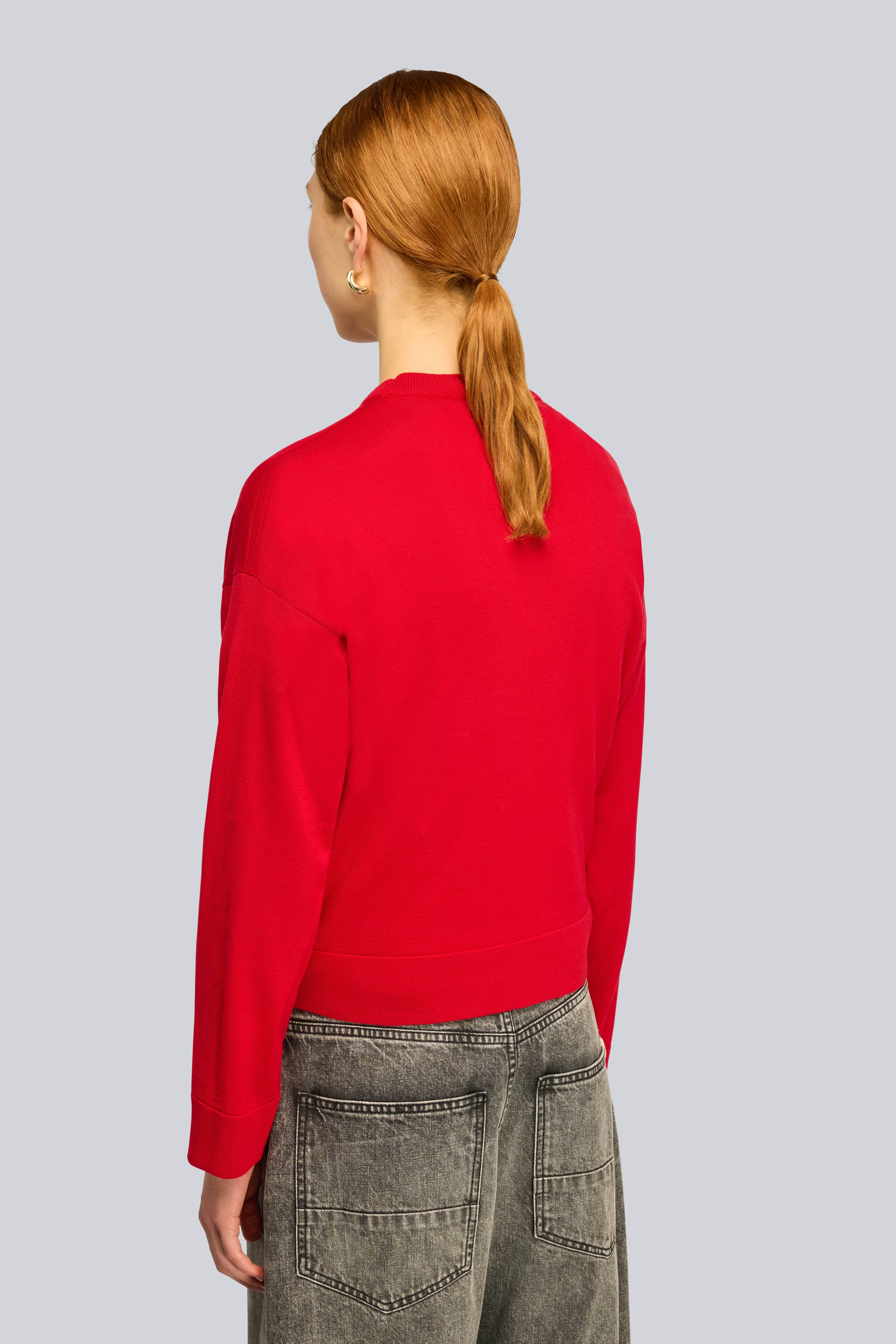 Semicouture Norma maglia rosso lacca fibbia