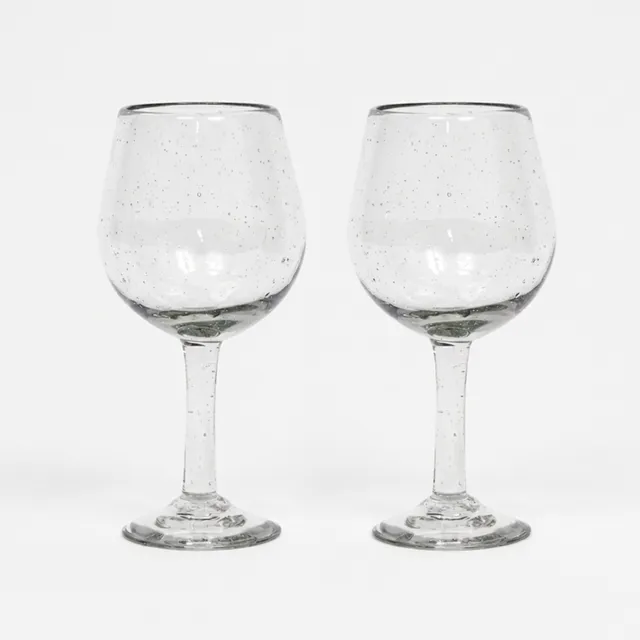 On Earth Cooperative Collection Trasparenze 2 bicchieri vetro 18 cm