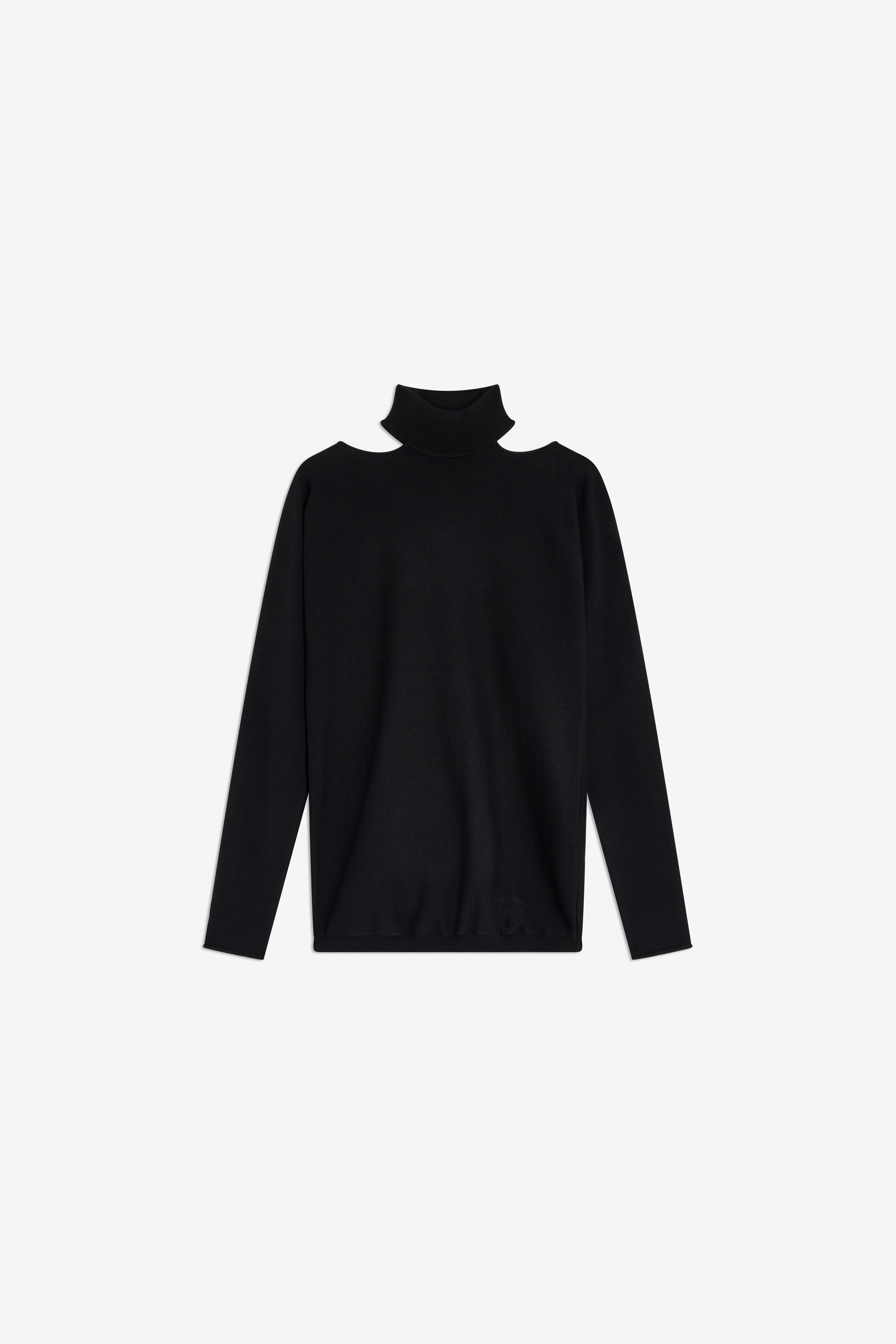 Semicouture Blache S6WC33 maglia nero scollo schiena