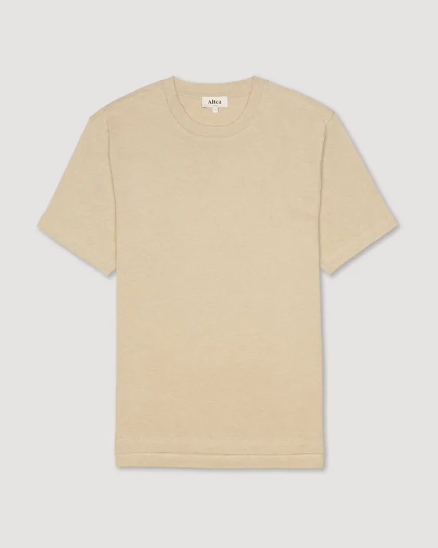 Altea Lewis t-shirt cotone lino beige