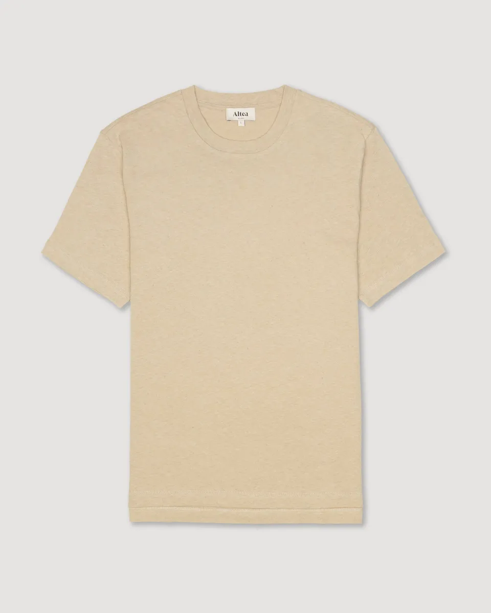 Altea Lewis t-shirt cotone lino beige