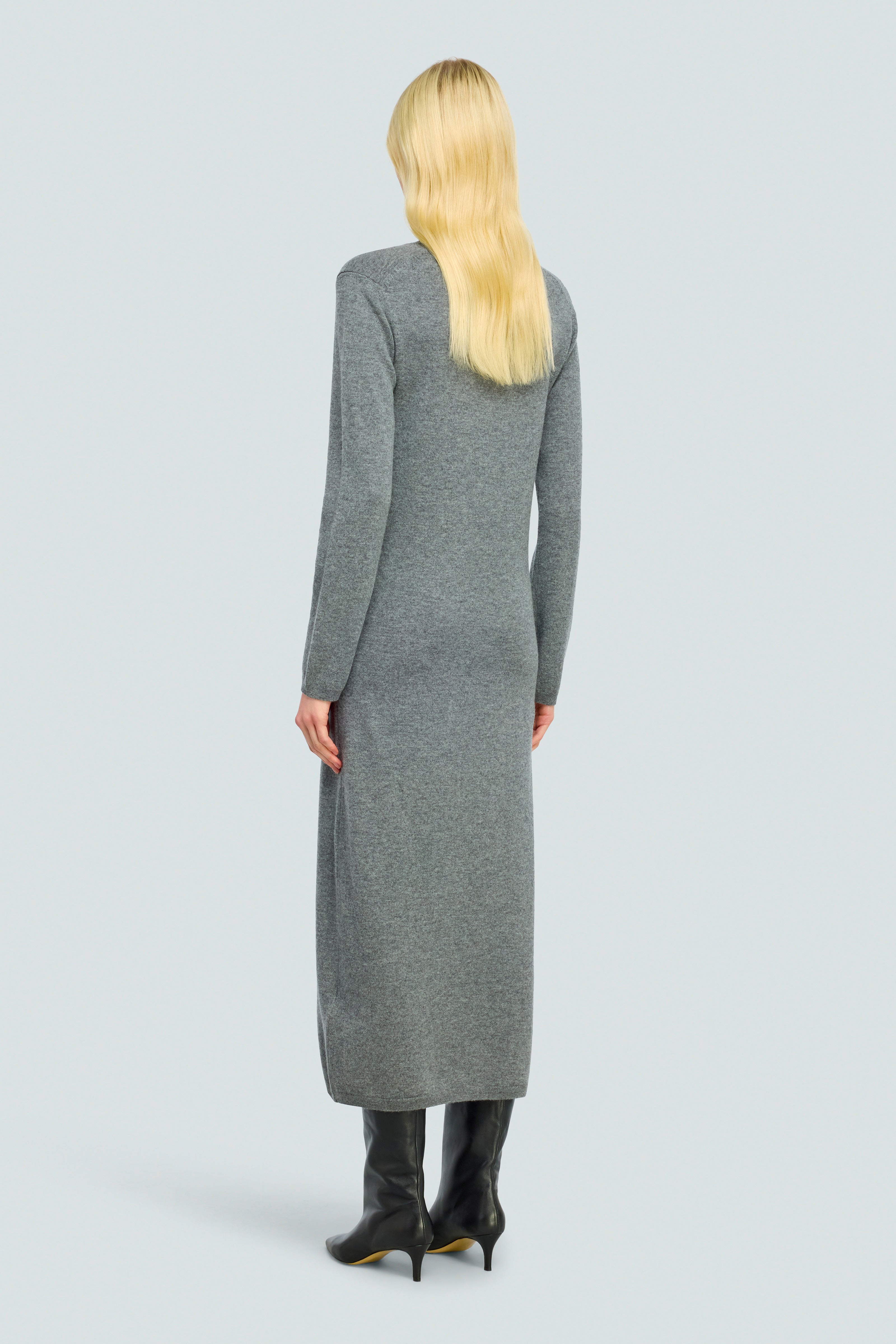 Semicouture Brenda abito grigio mélange cachemire