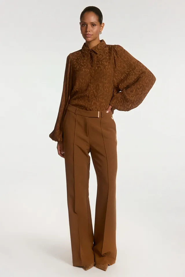 Aaiko Chantalle pantaloni brown sugar palazzo