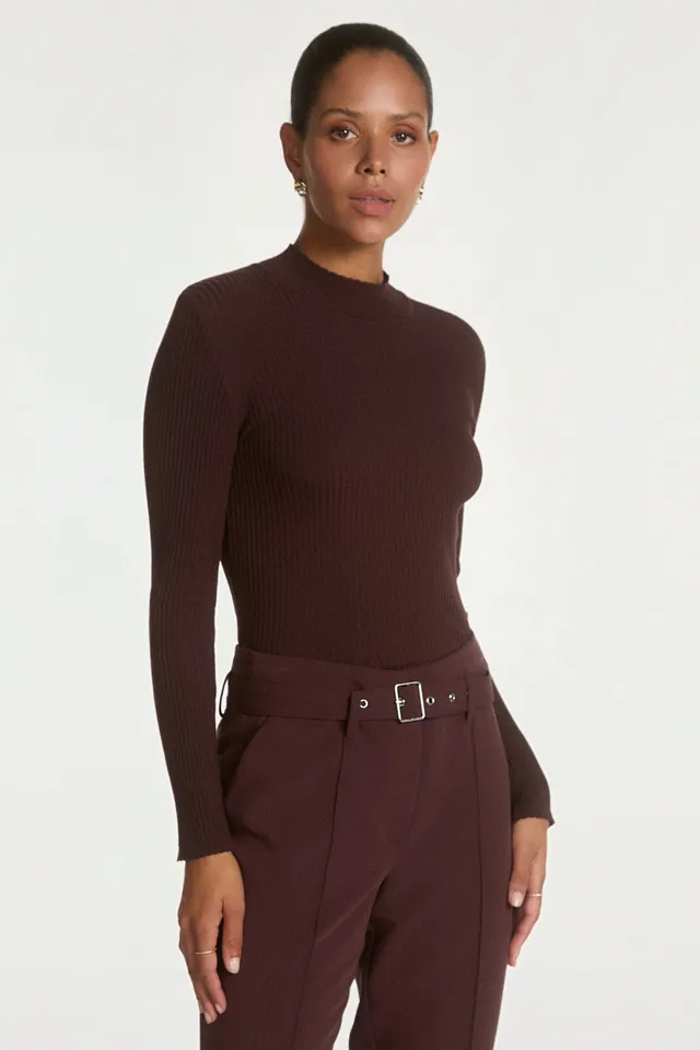 Aaiko Jaro top bordeaux collo alto