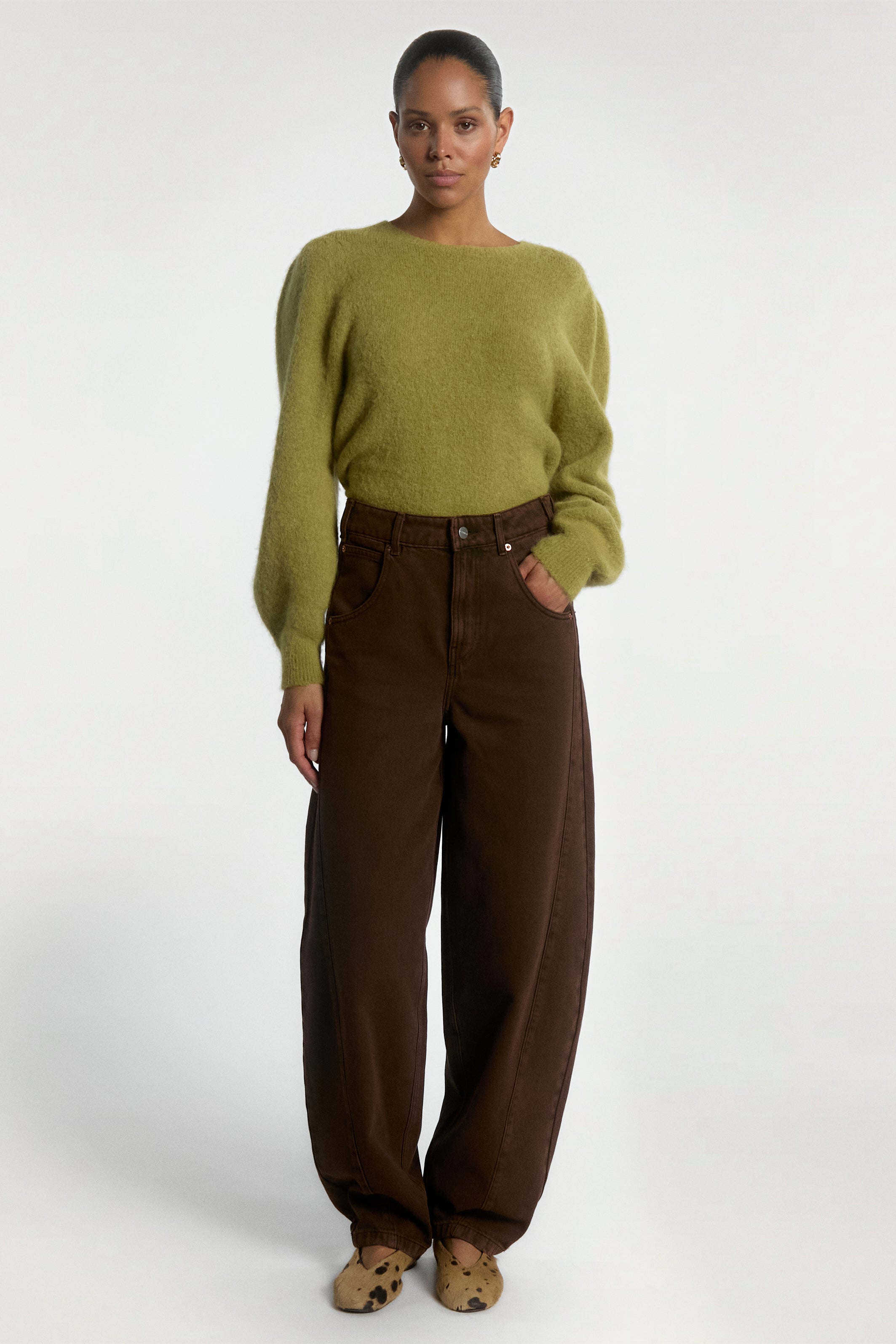Aaiko Denize maglione curry maglia fine
