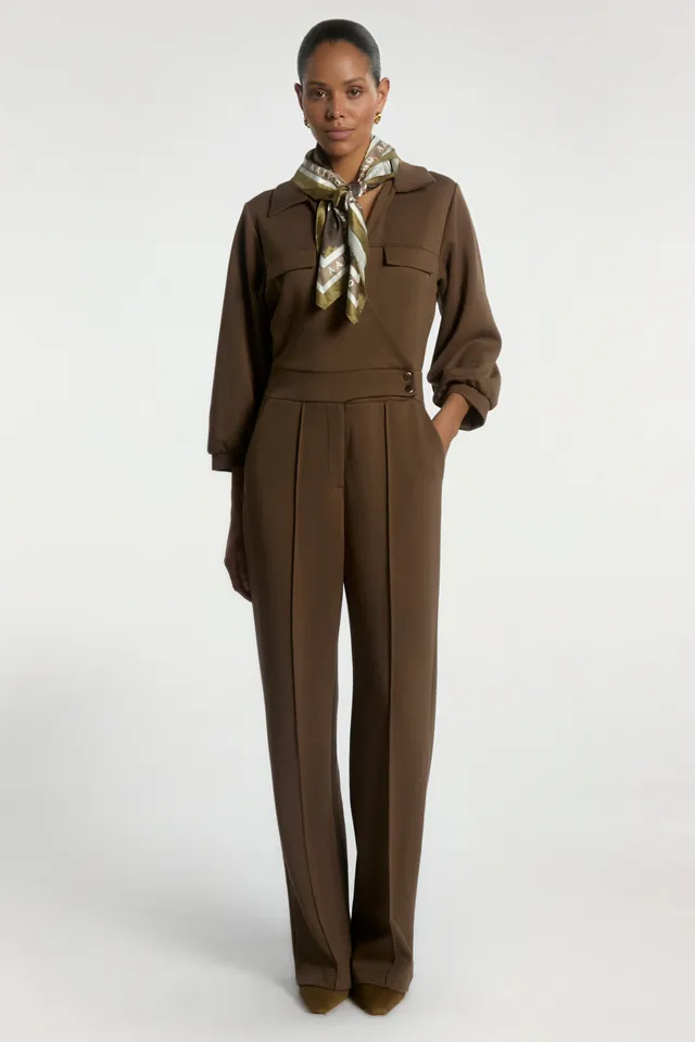 Aaiko Vion tuta marrone revers elegante