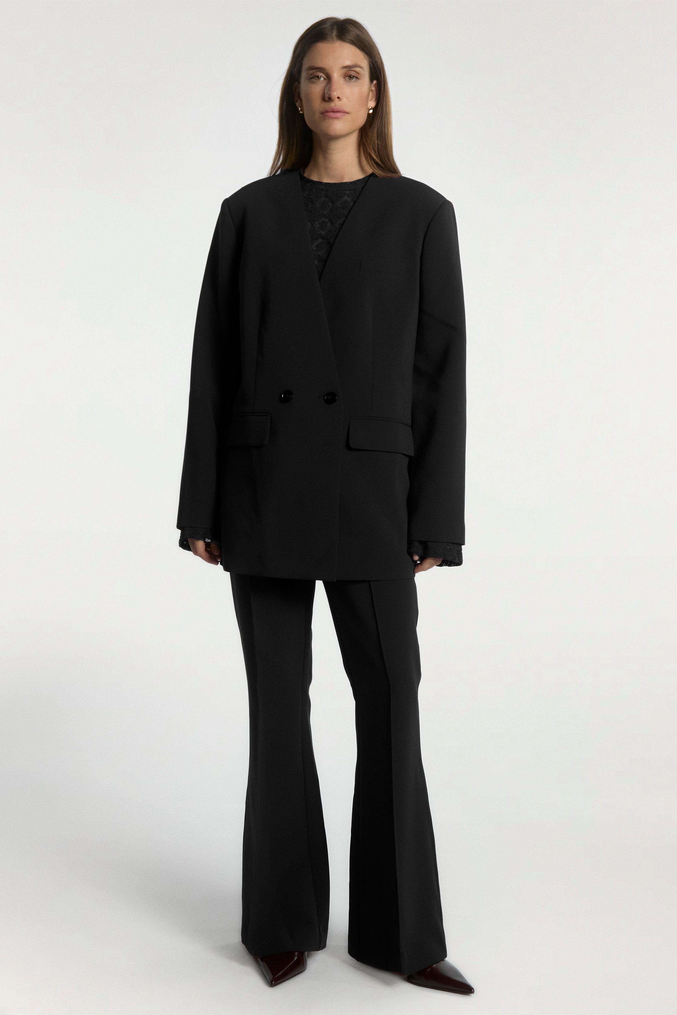 Aaiko Luray blazer nero doppiopetto