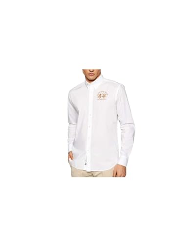 La Martina CCMC01PP483 camicia uomo bianca L