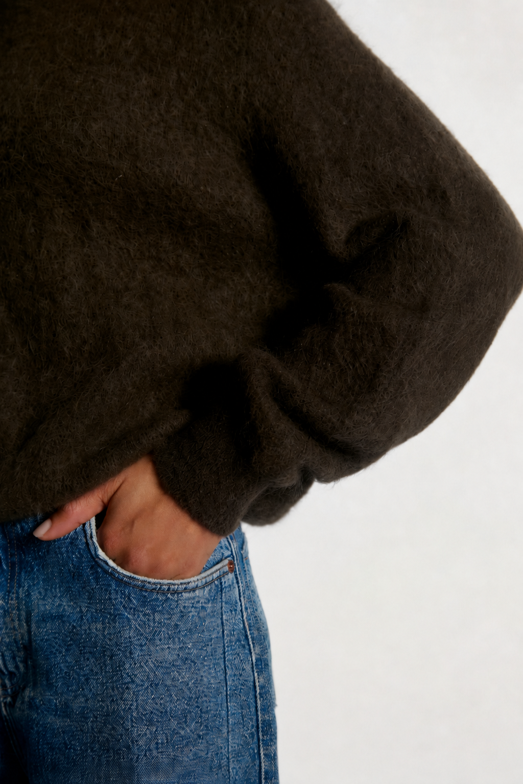 Aaiko Lorys gilet marrone fudge alpaca