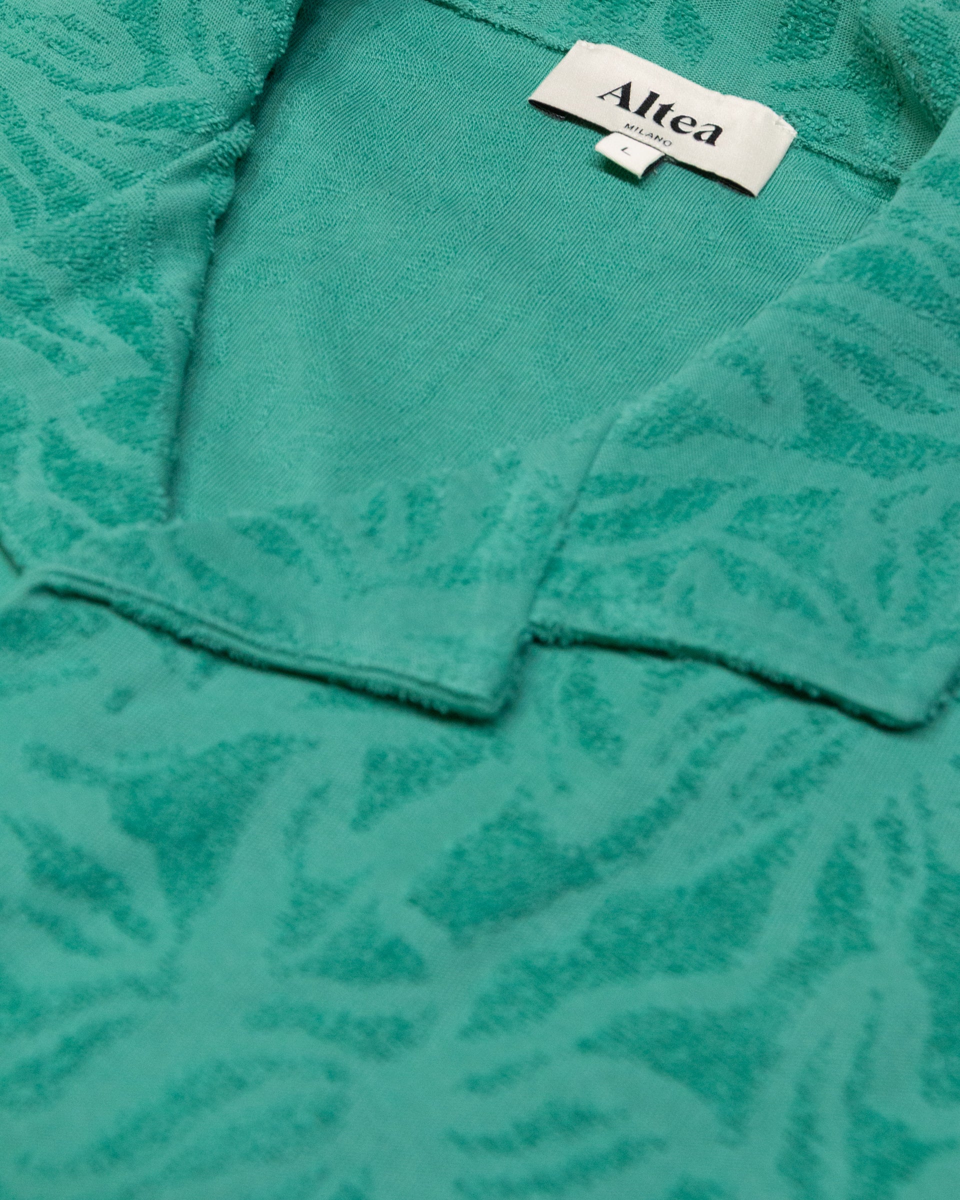 Altea Harvey camicia spugna verde manica corta