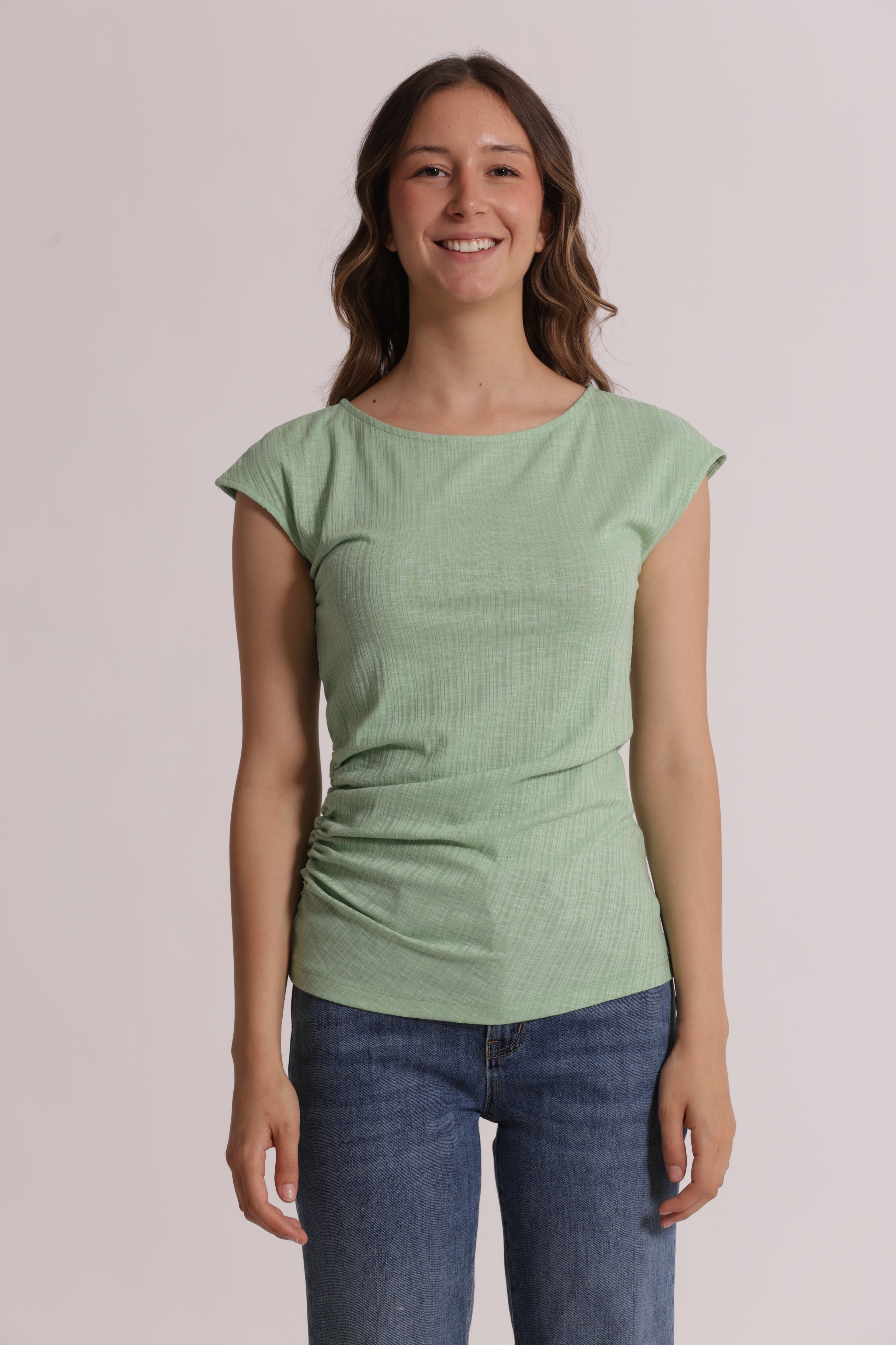 Mimi Mua T-Shirt Arriccio Laterale Nero