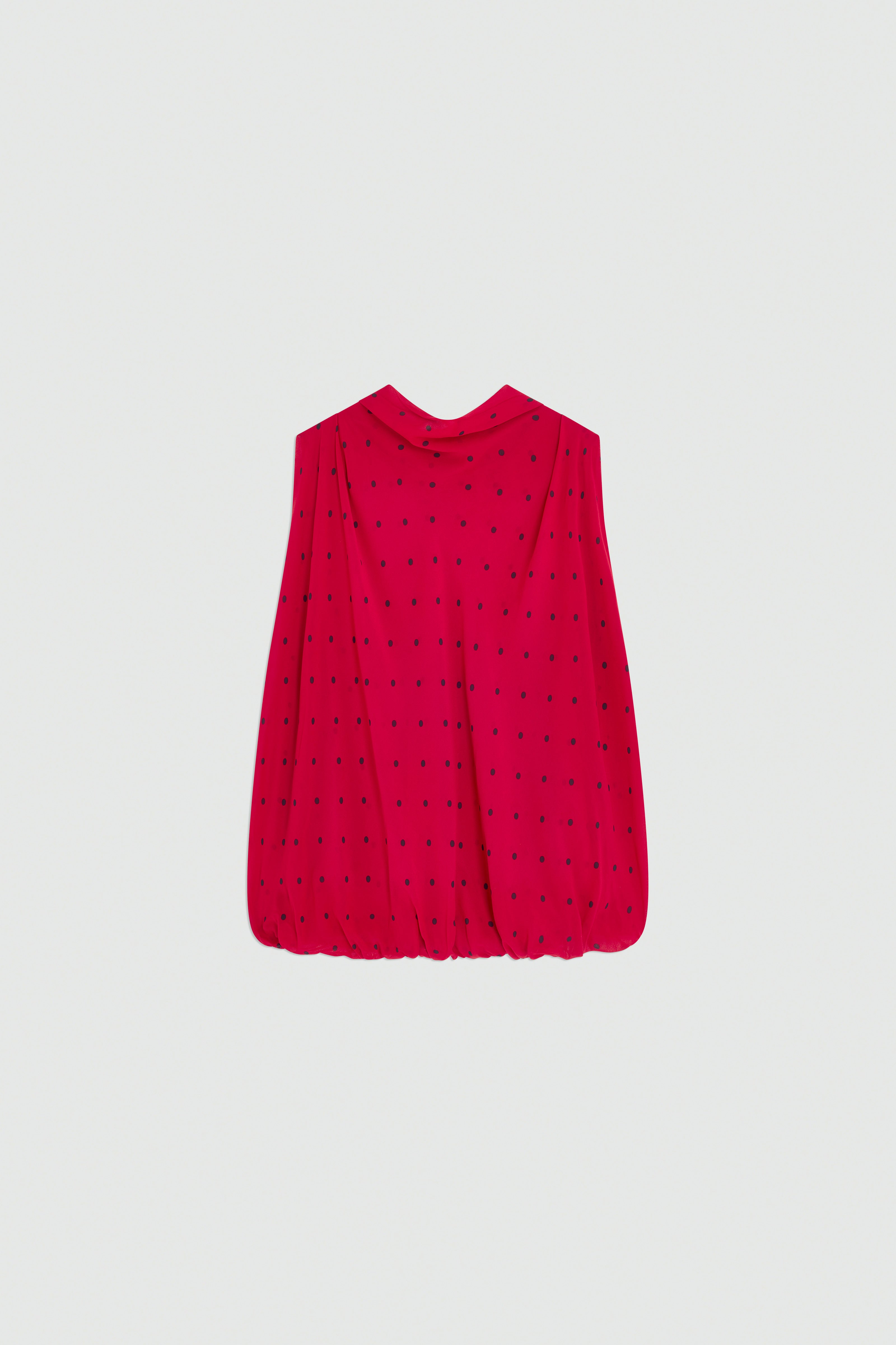 Semicouture Ginny blusa georgette pois smanicata