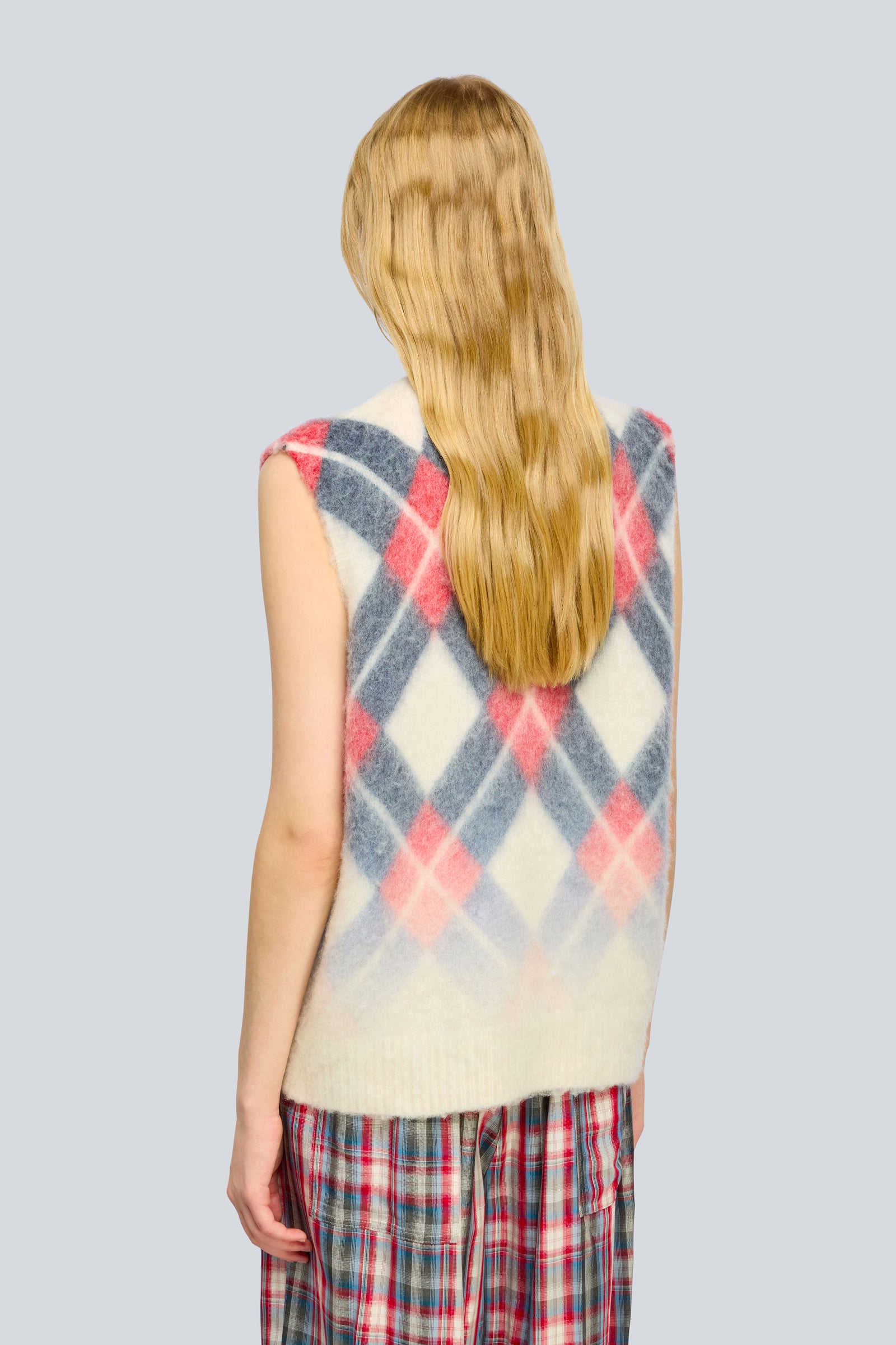 Semicouture Hailey gilet rombi avio alpaca