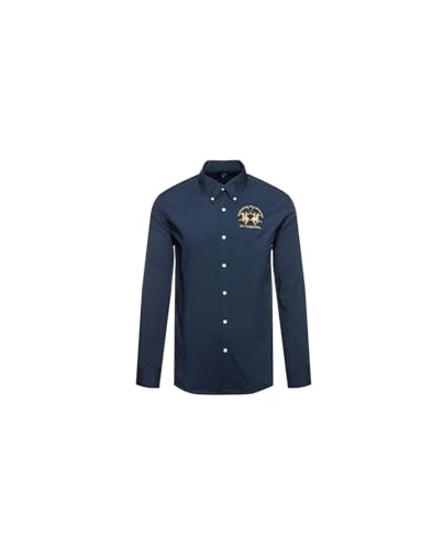 La Martina CCMC01PP483 camicia uomo blu L