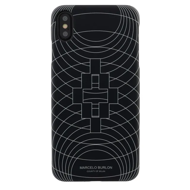 Marcelo Burlon County of Milan cover iPhone XS Max rigida con vetro 9H