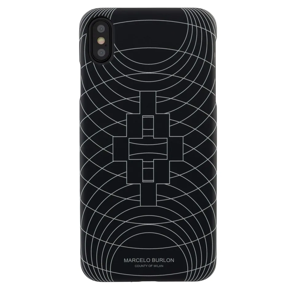 Marcelo Burlon County of Milan cover iPhone XS Max rigida con vetro 9H