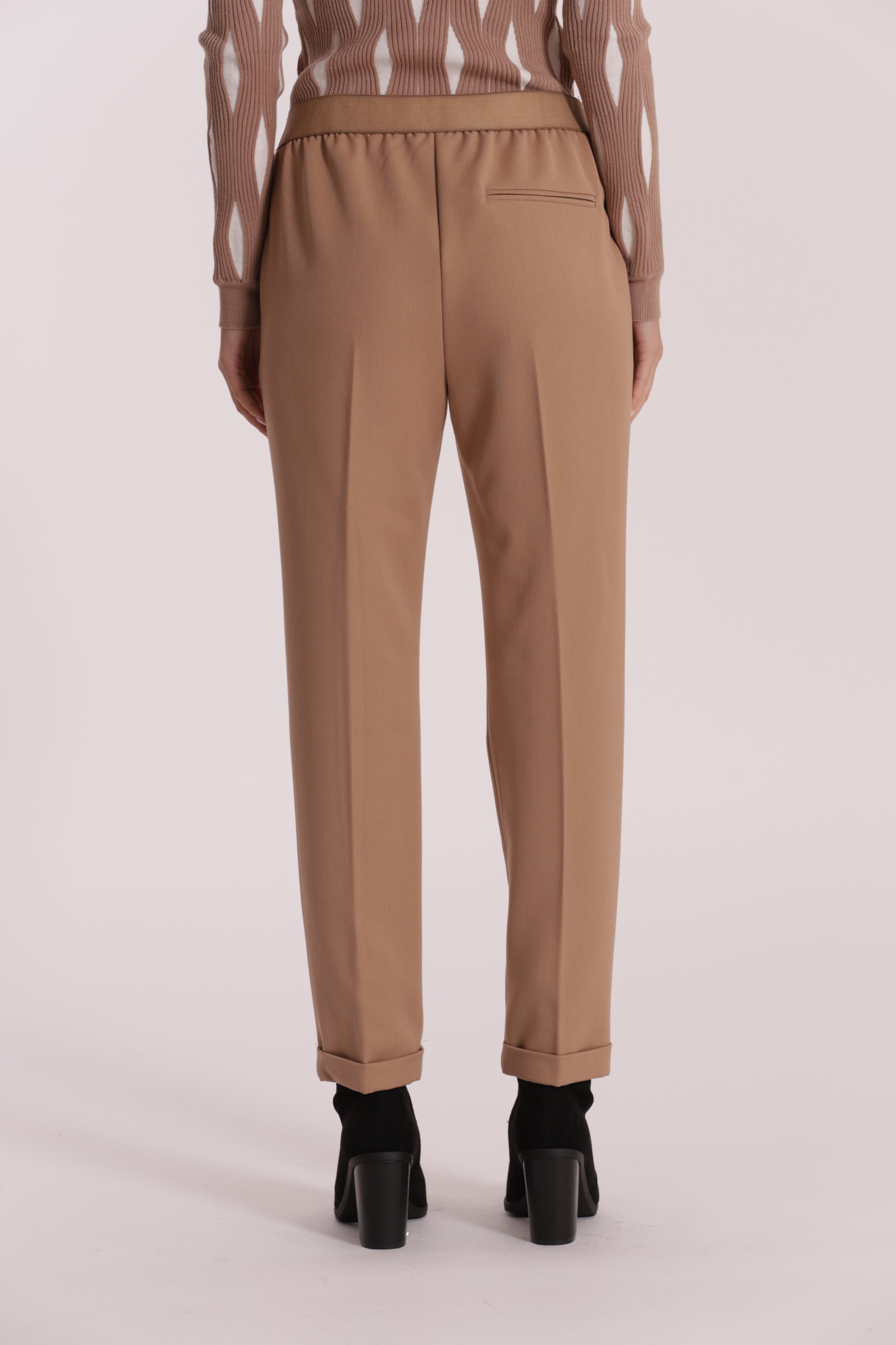 Mimi Mua Pantalone Sigaretta Polyviscosa Nero