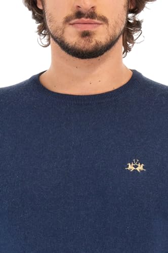 La Martina Wilmar Blue Navy felpa girocollo uomo XXL