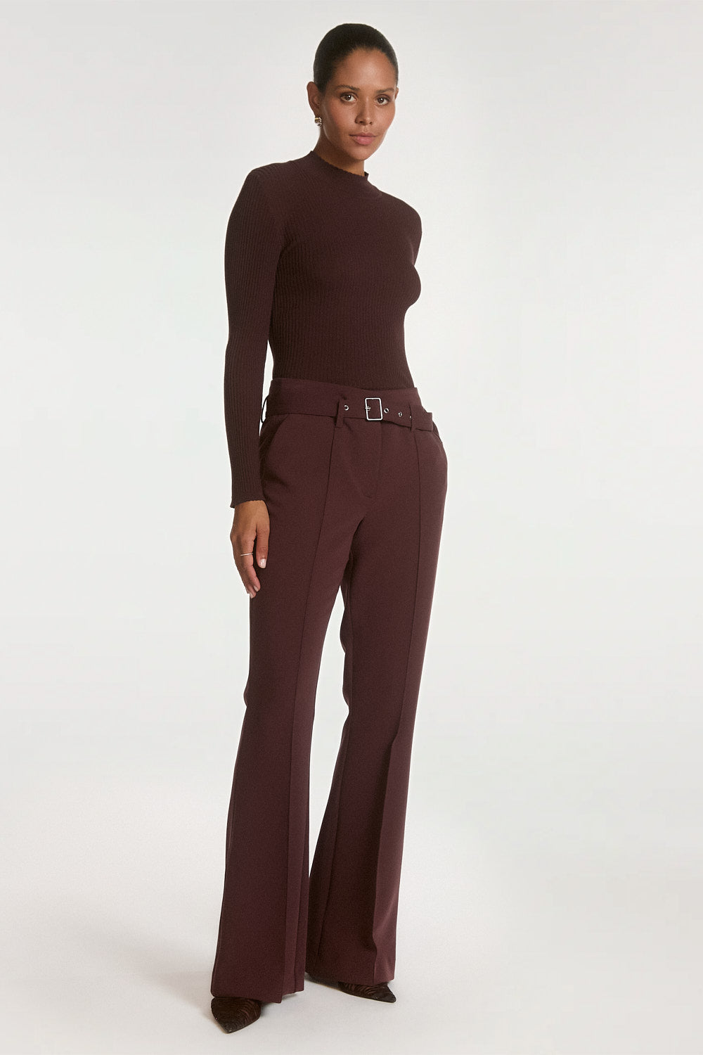 Aaiko Jaro top bordeaux collo alto