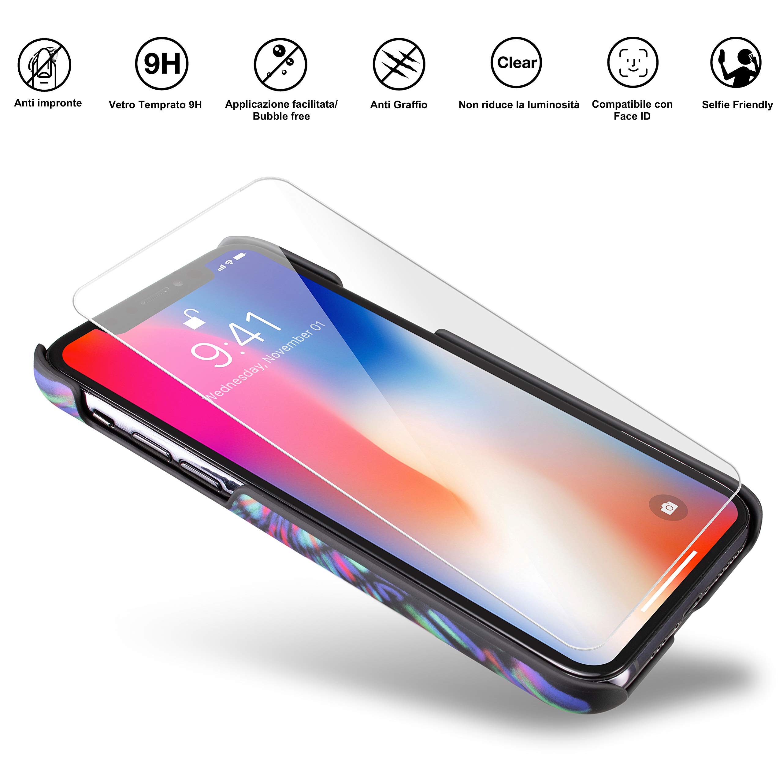 Marcelo Burlon County of Milan iPhone 11 Pro cover rigida vetro 9H