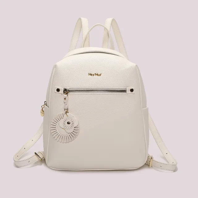 Mimi Mua Zaino con Charm a Fiore Bianco giornaliero
