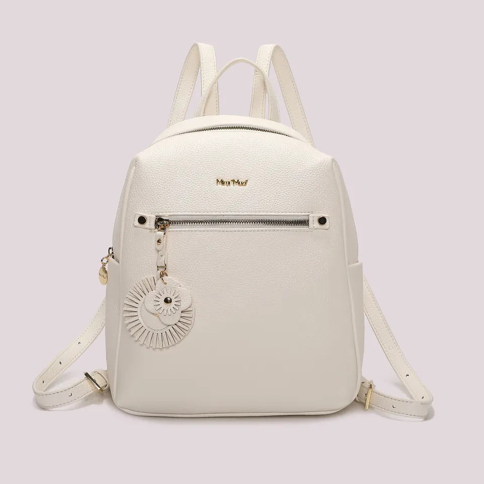Mimi Mua Zaino con Charm a Fiore Bianco giornaliero