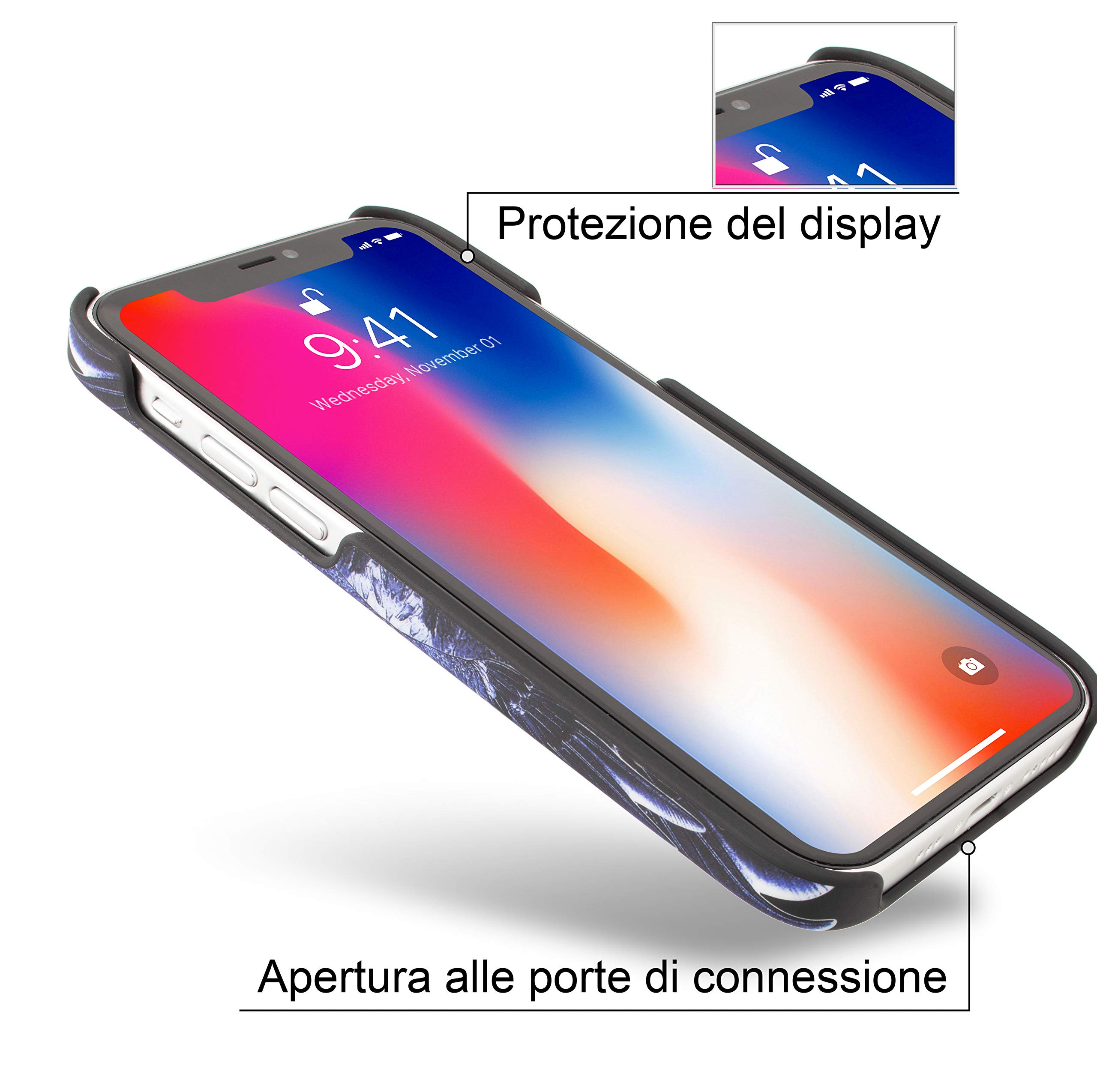Marcelo Burlon County of Milan iPhone 12/12 Pro cover rigida con vetro