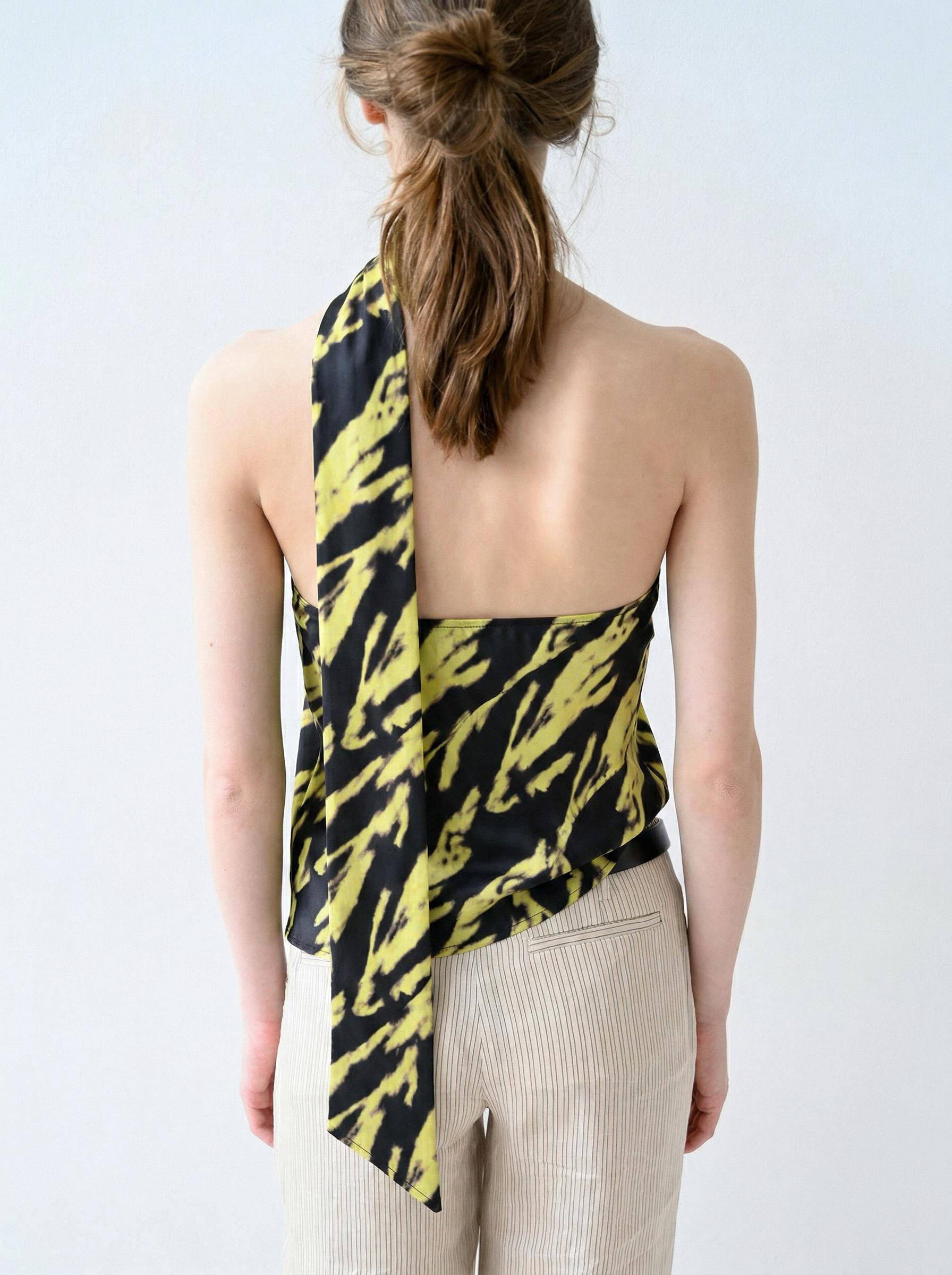 Giglio Tigrato Antonia top seta tie-dye monospalla
