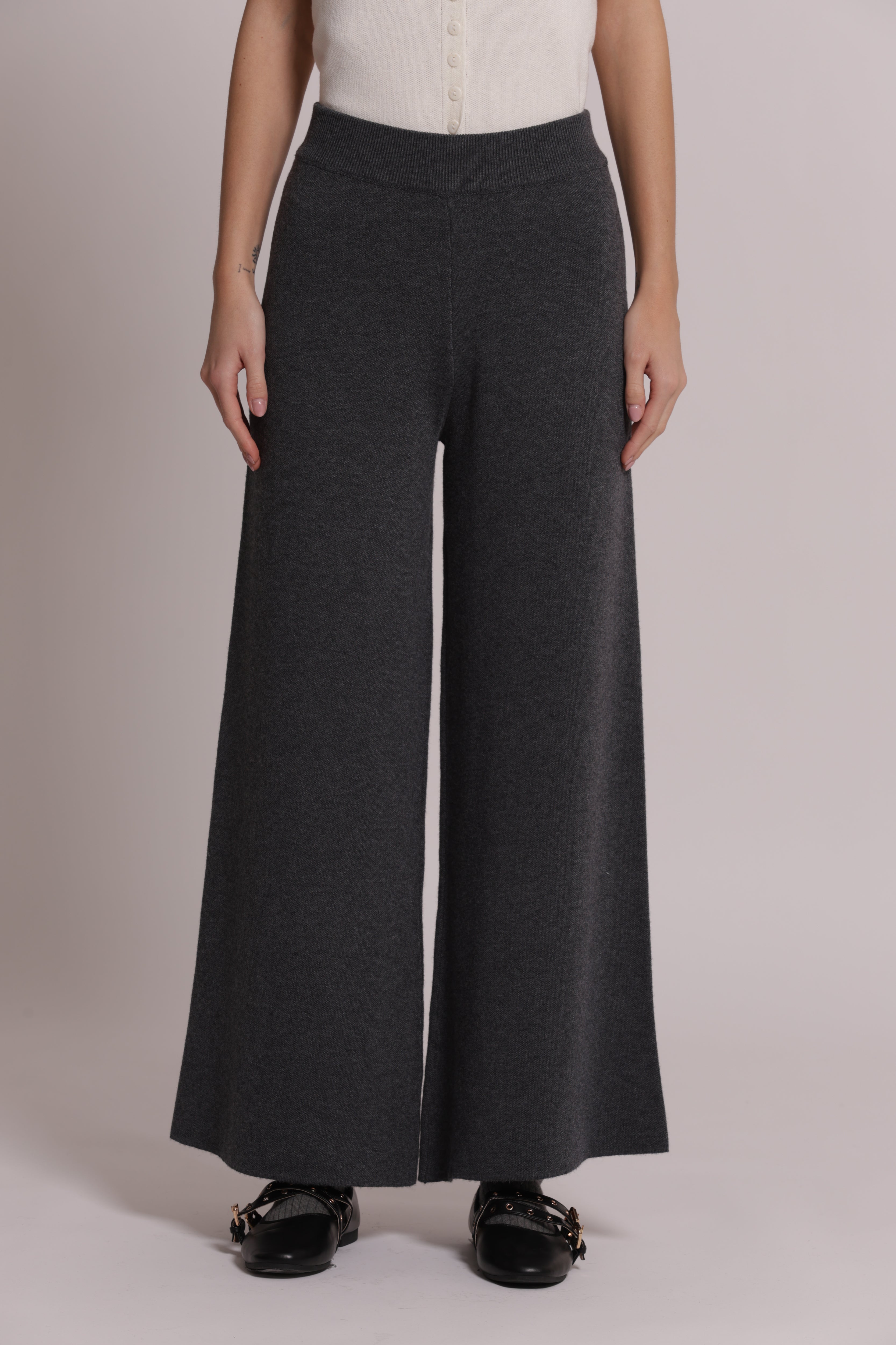 Mimi Mua Maglia Pantaloni Nero Morbido