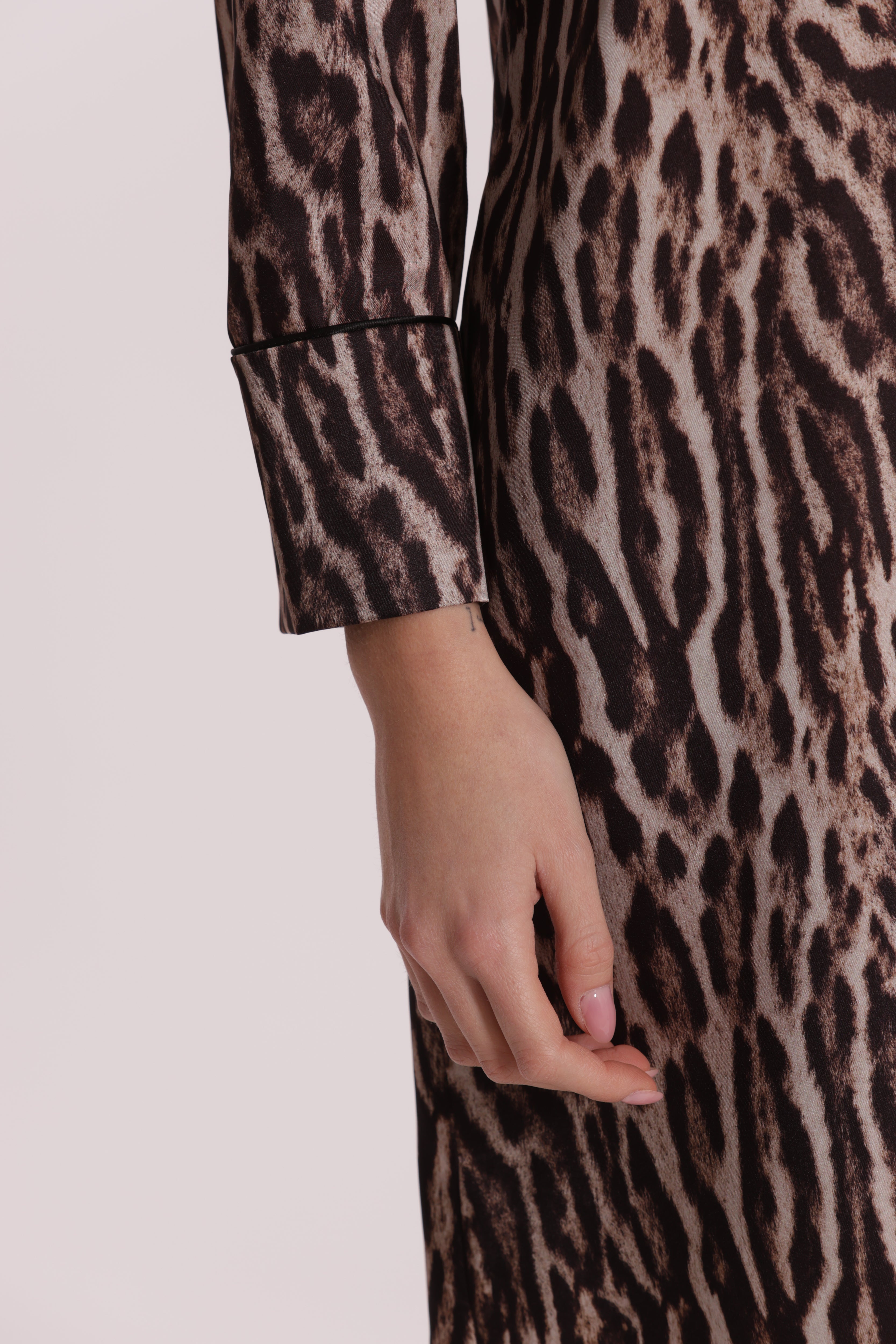 Mimi Mua Abito Corto Animalier Burgundy