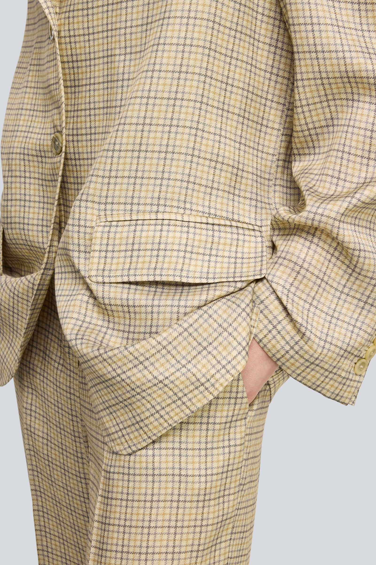 Semicouture Effie giacca check crusca