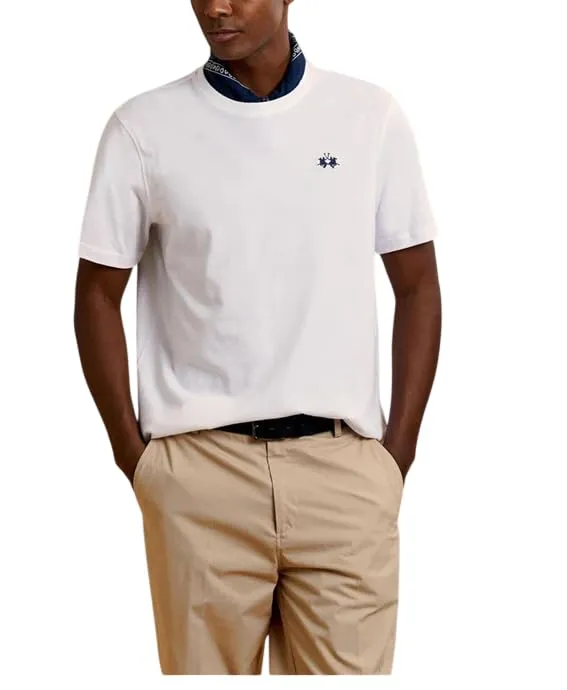 La Martina CCMR14 JS388 t-shirt uomo bianca cotone