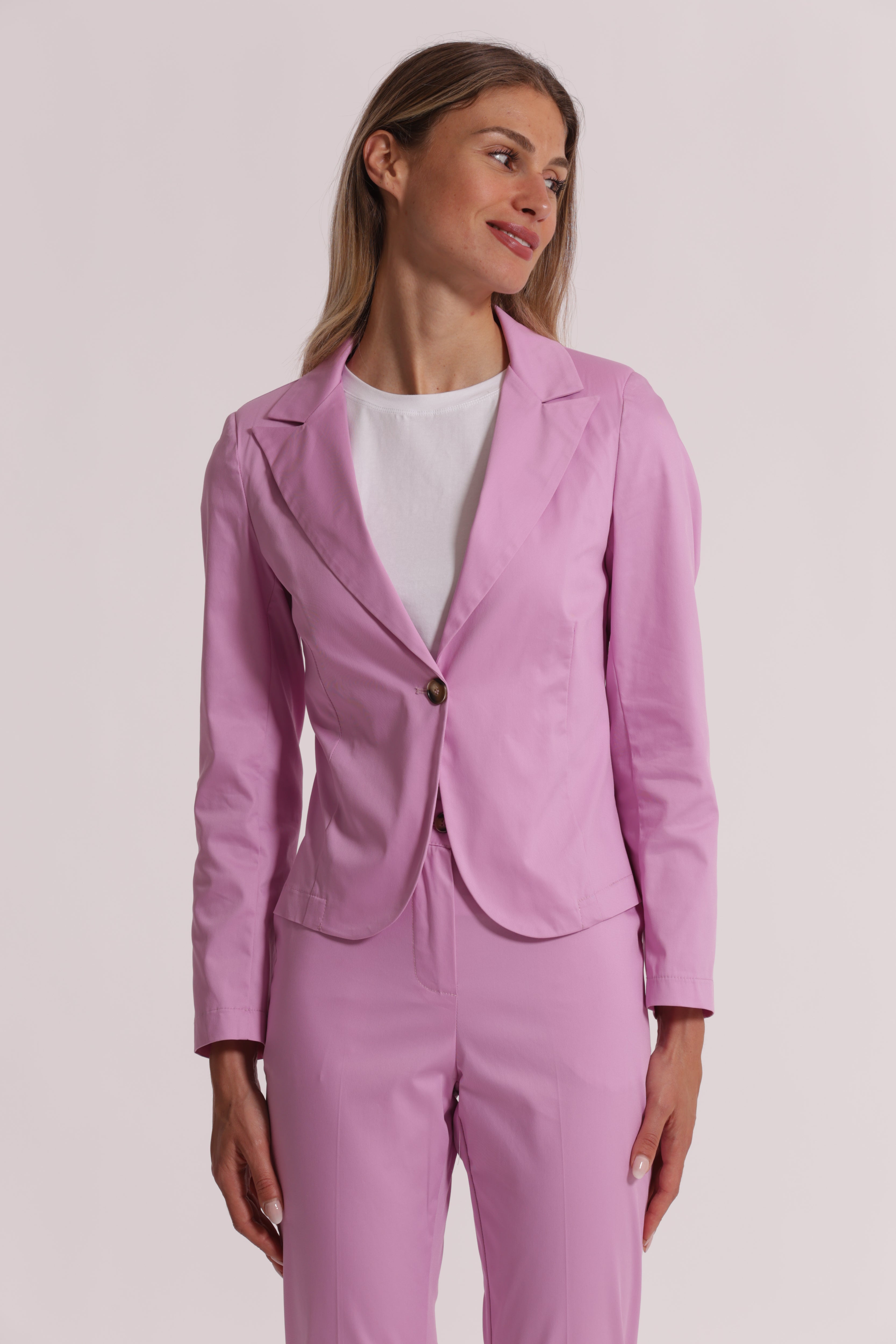 Mimi Mua Giacca Basic Cotone Panna